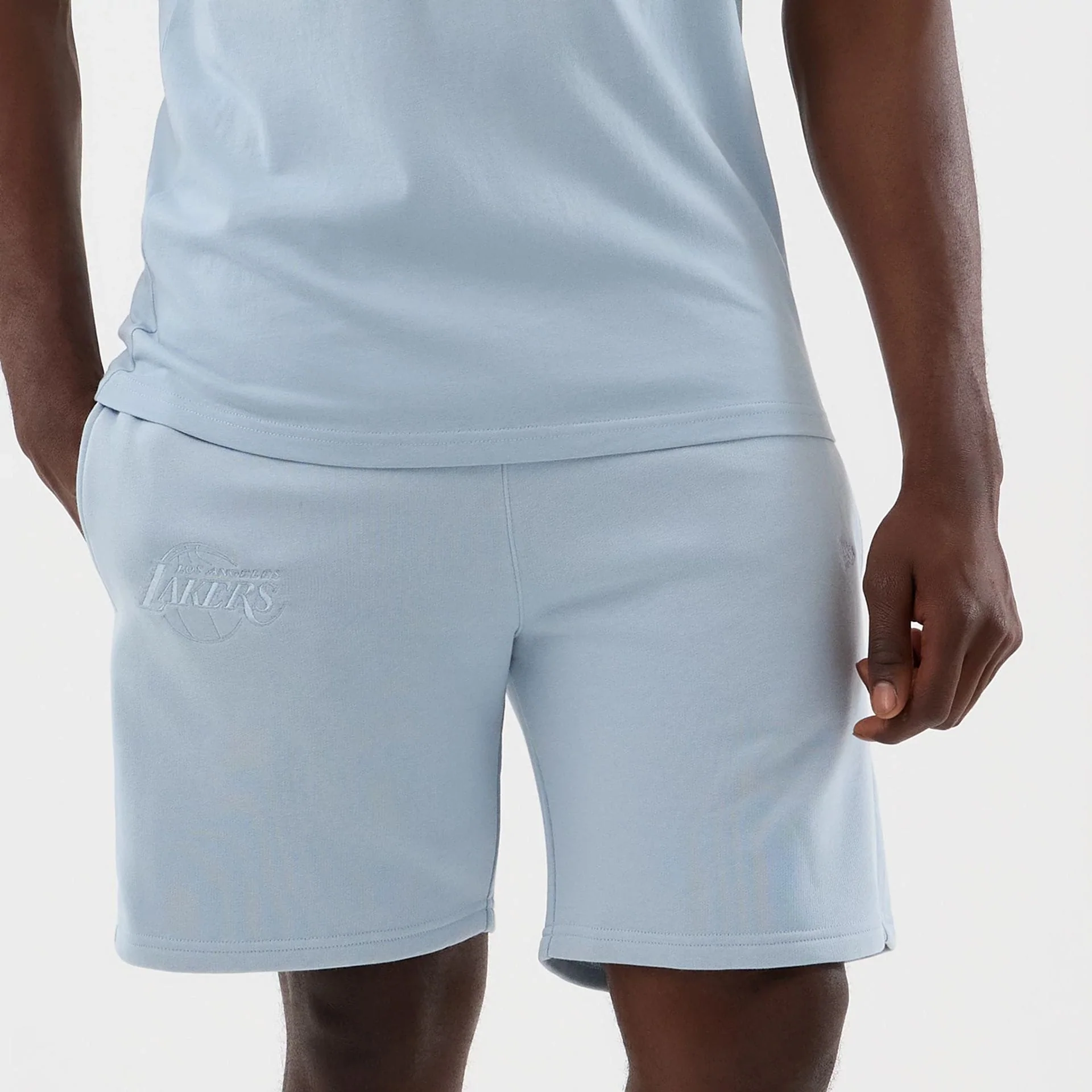 LA Lakers NBA League Essential Pastel Blue Shorts - Image 6