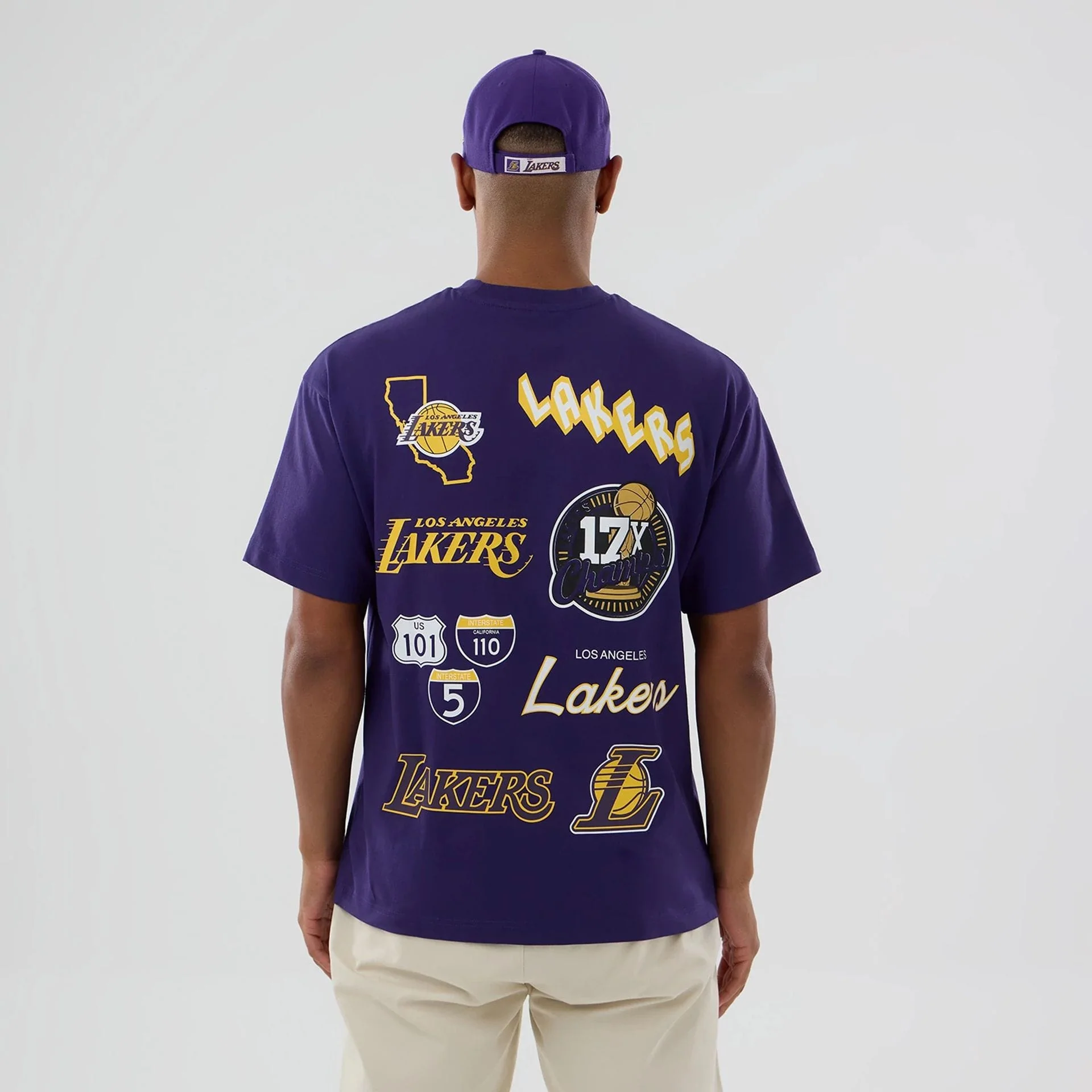 LA Lakers NBA logo Purple T-Shirt - Image 2