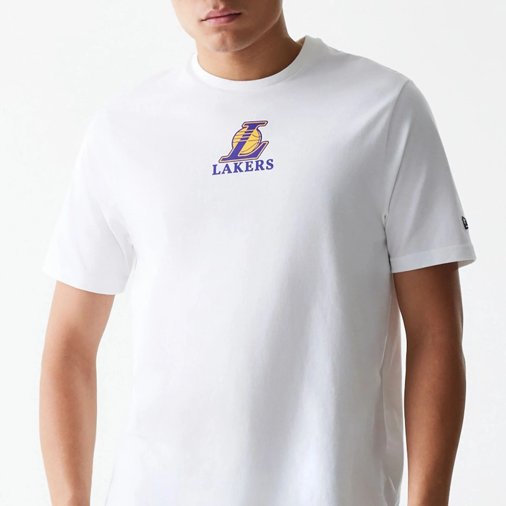 LA Lakers NBA Logo White T-Shirt - Image 6