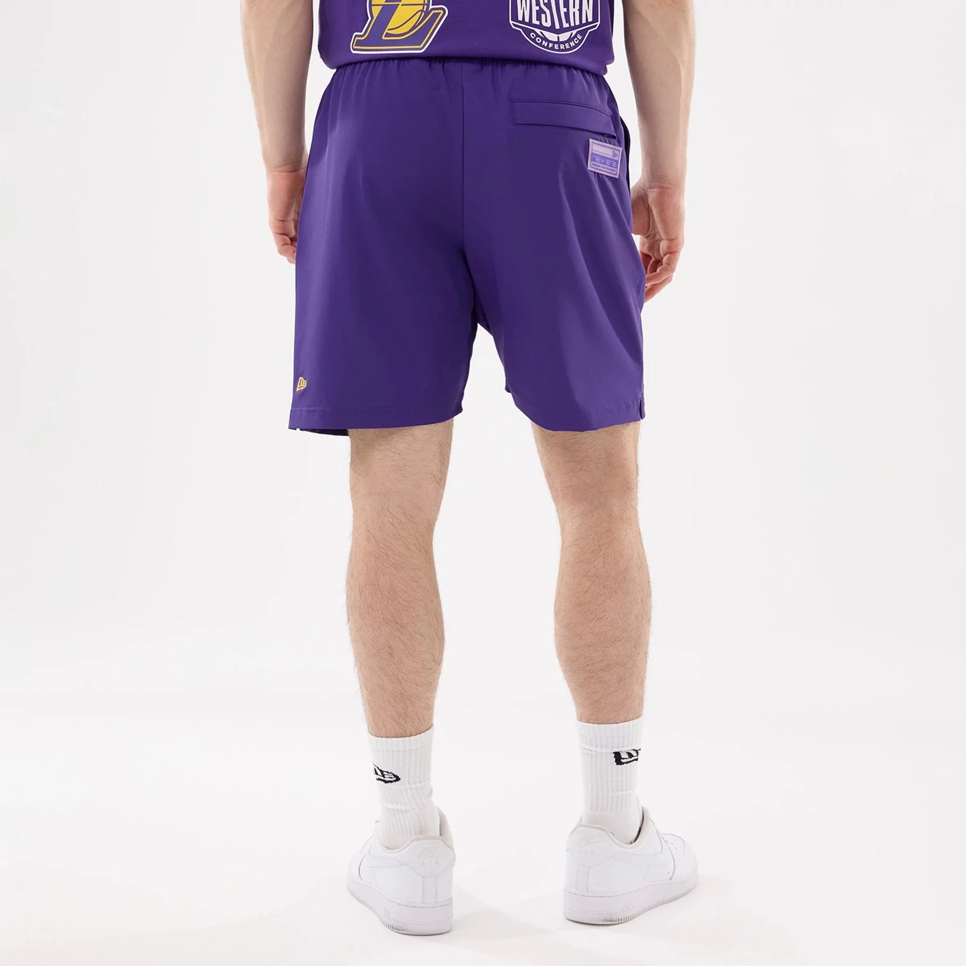 LA Lakers NBA Match Purple Oversized Shorts - Image 2