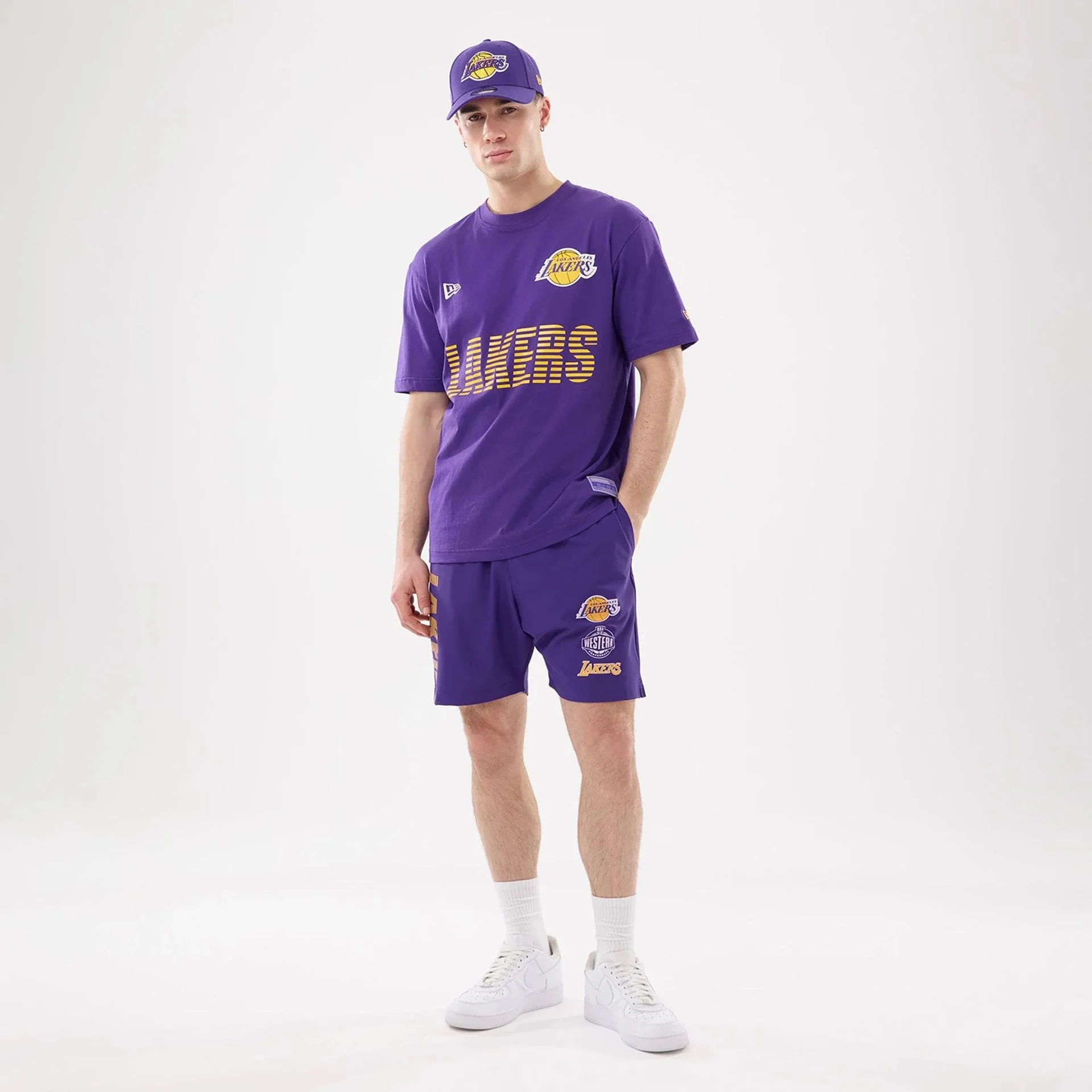LA Lakers NBA Match Purple Oversized Shorts - Image 6