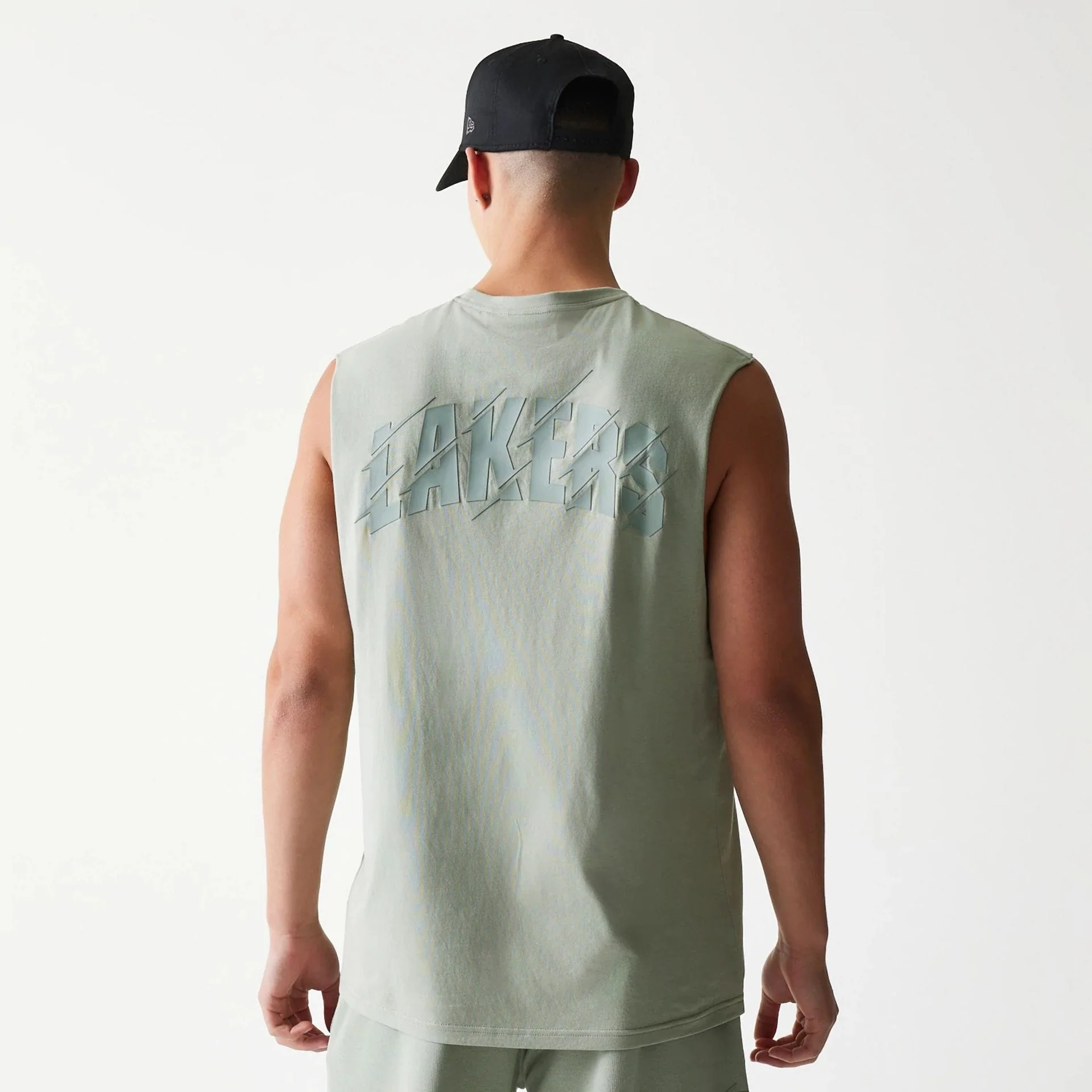 LA Lakers NBA Pastel Green Sleeveless T-Shirt - Image 2
