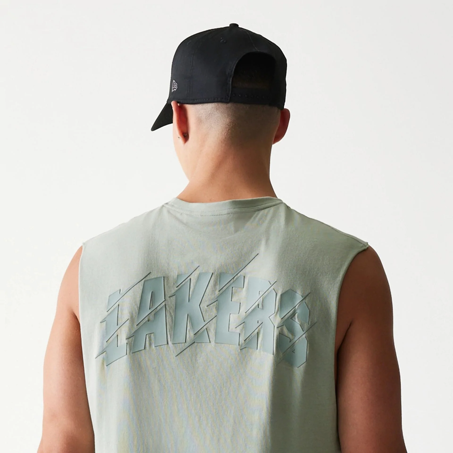 LA Lakers NBA Pastel Green Sleeveless T-Shirt - Image 7