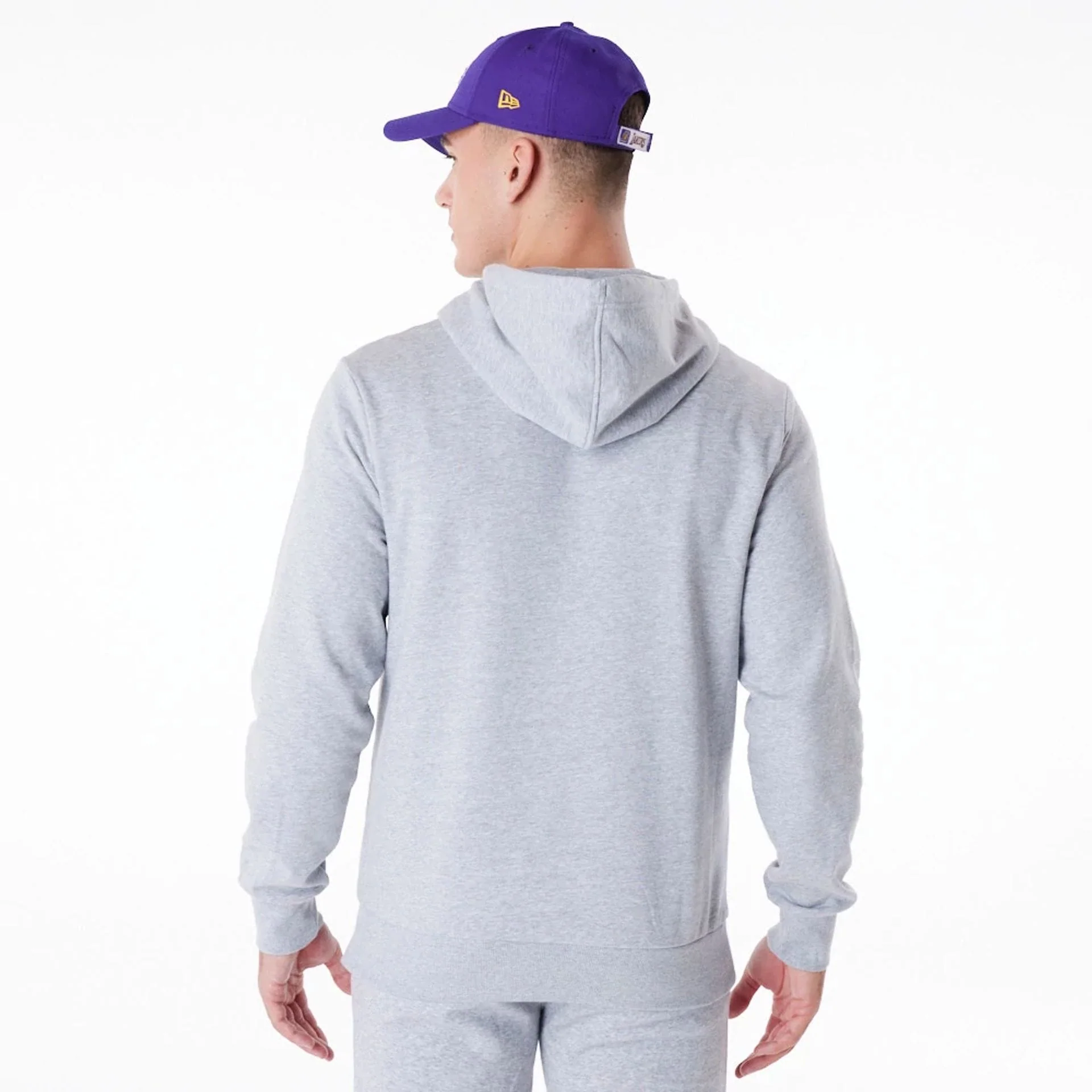 LA Lakers NBA Regular Grey Pullover Hoodie - Image 7