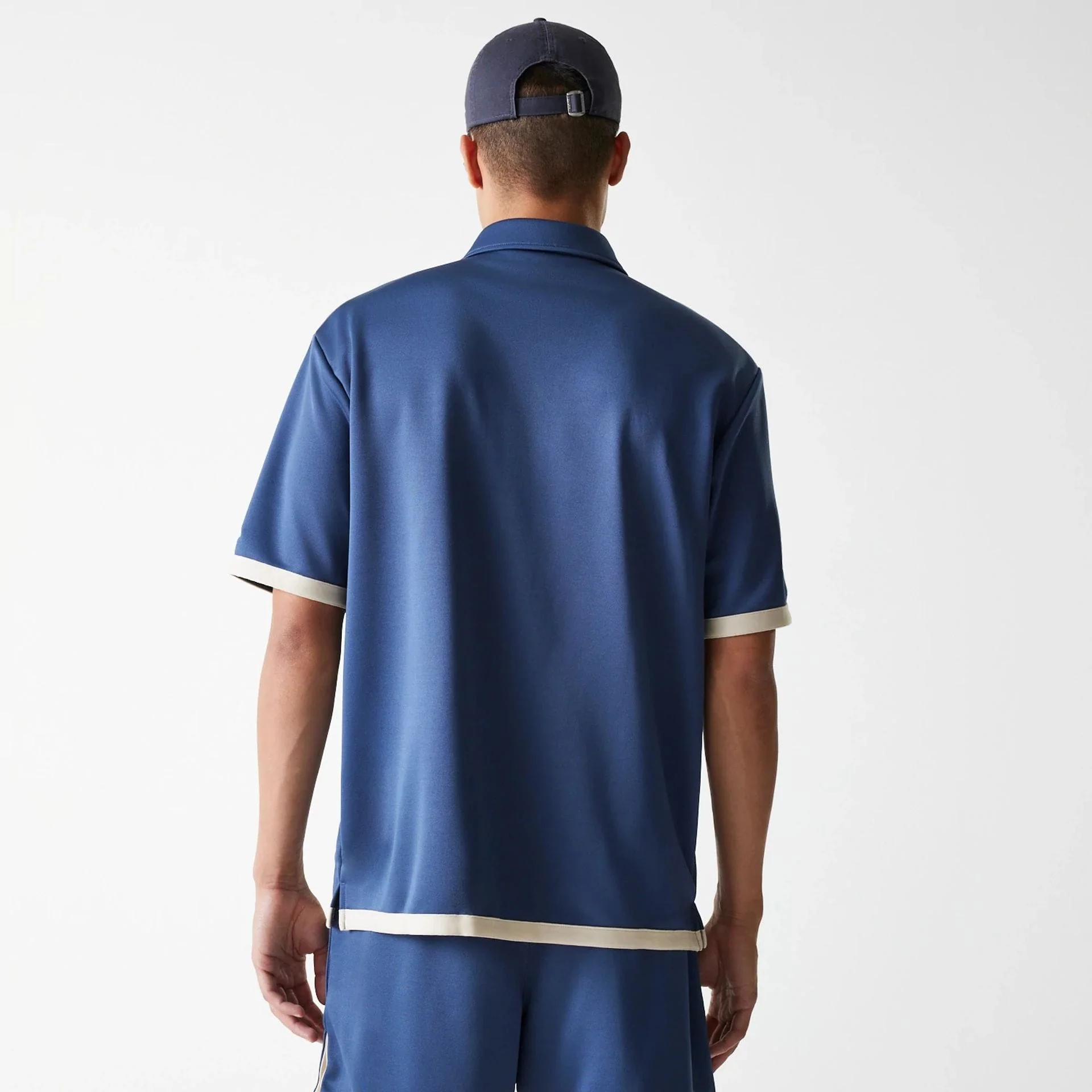LA Lakers NBA Snap Button Dark Blue Short Sleeve Shirt - Image 2