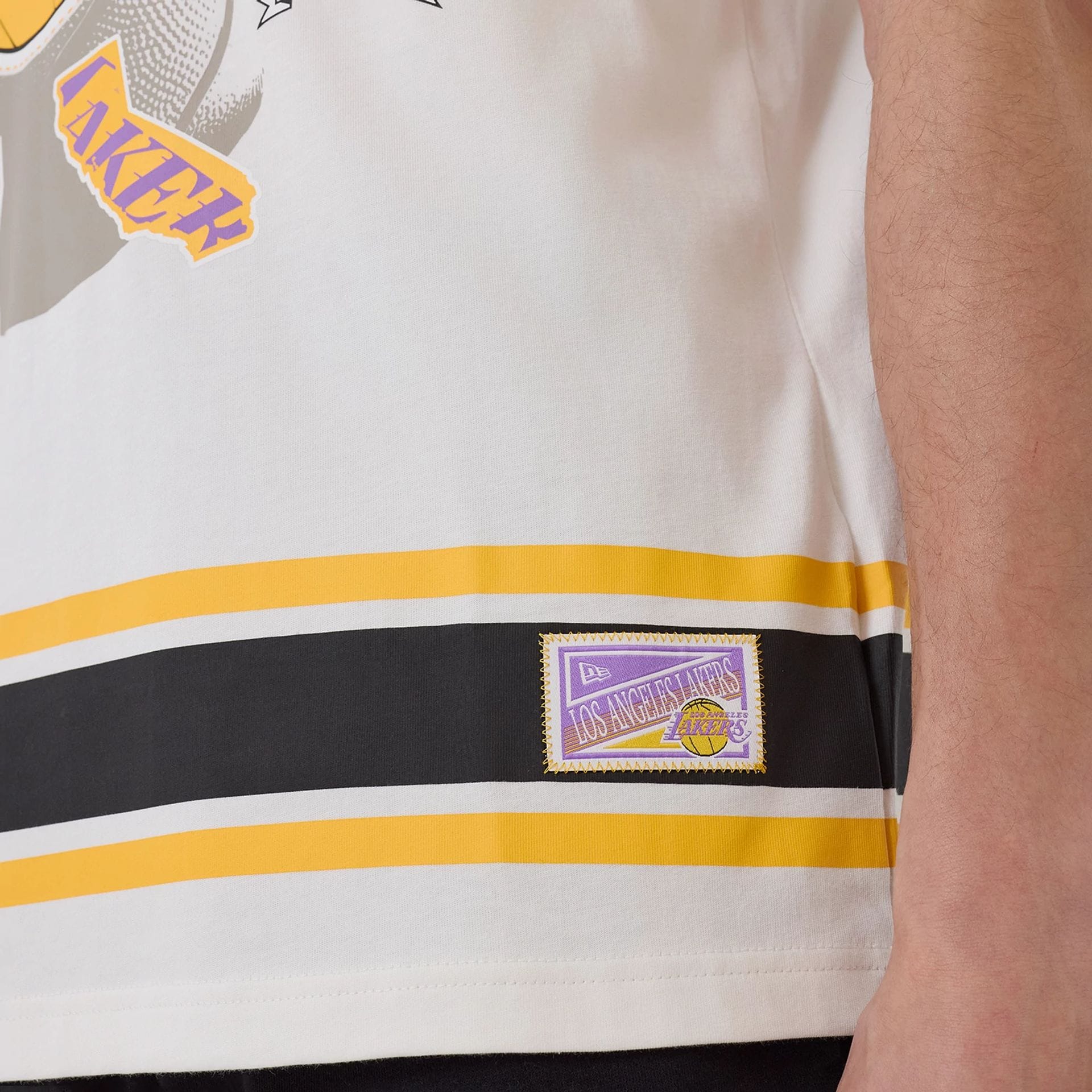 LA Lakers NBA Sport Classic White T-Shirt - Image 4