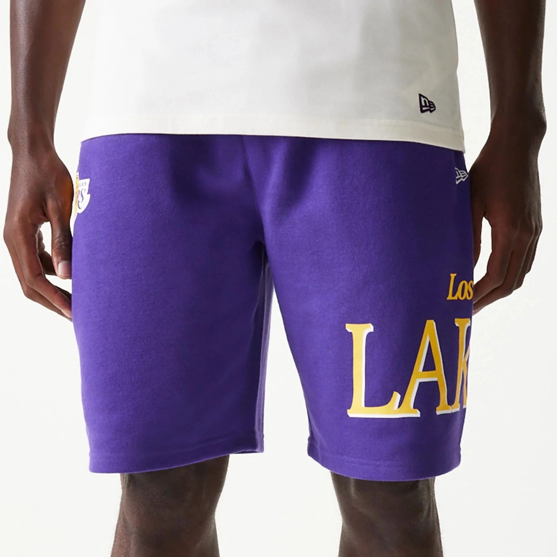 LA Lakers NBA Team Graphic Purple Shorts - Image 3