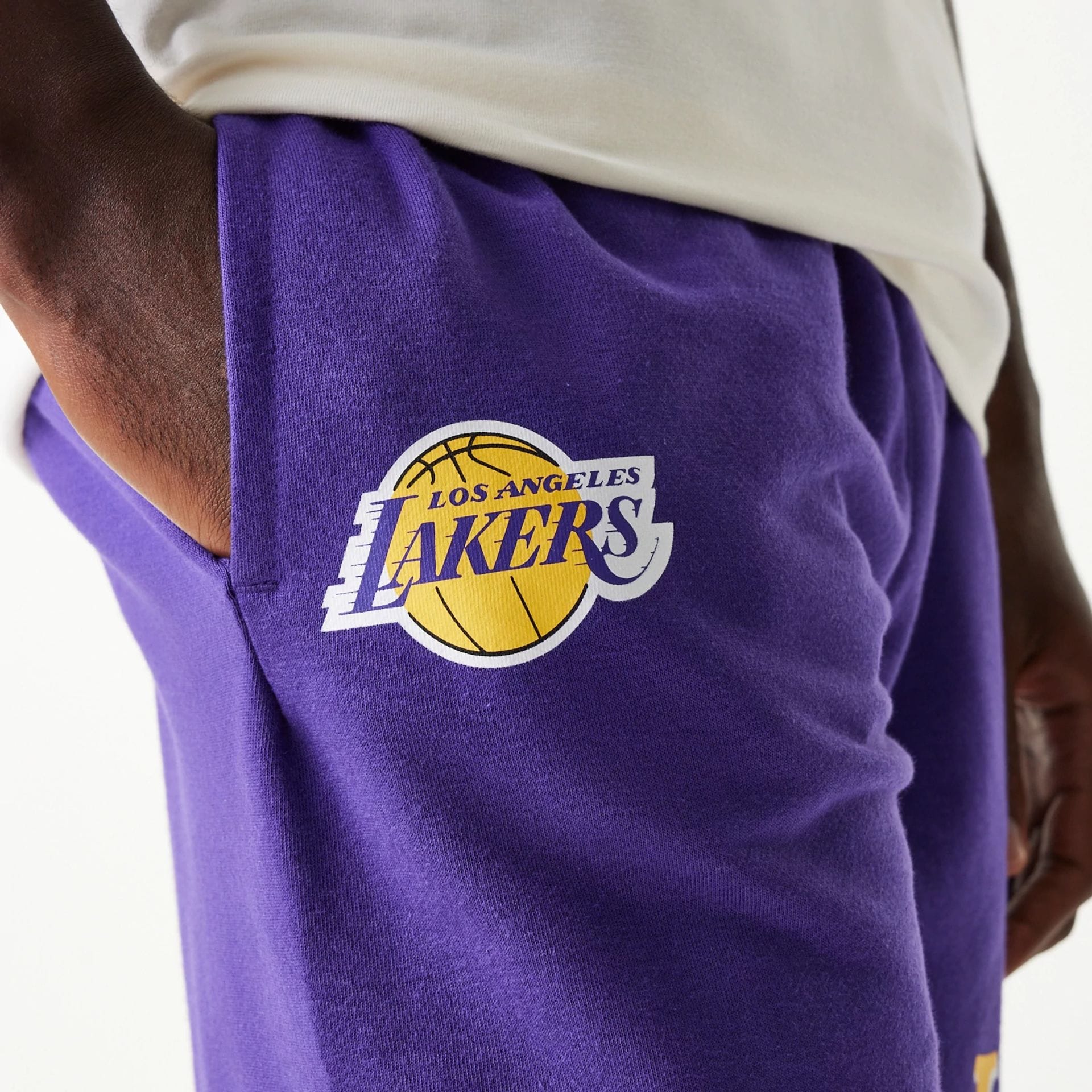 LA Lakers NBA Team Graphic Purple Shorts - Image 4