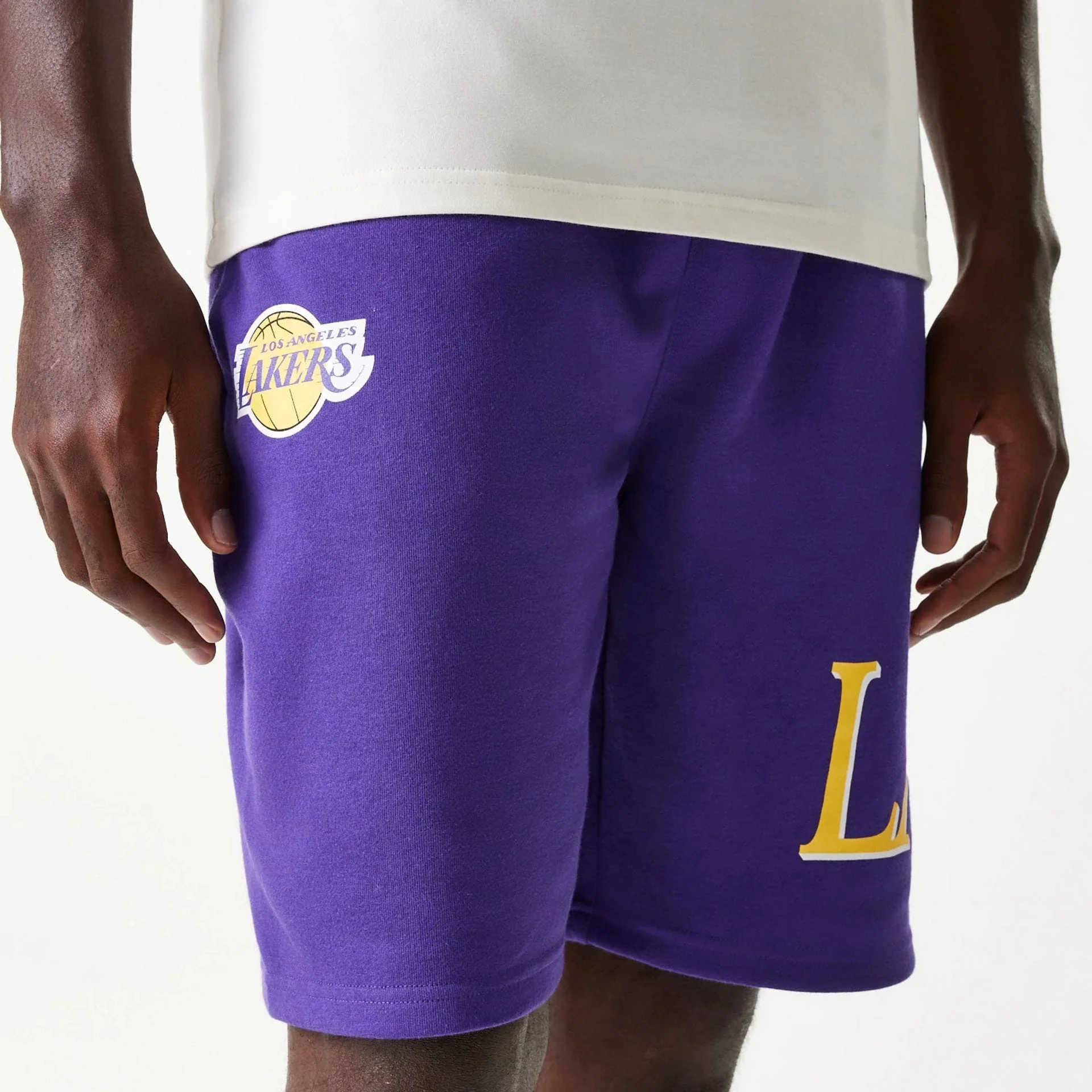 LA Lakers NBA Team Graphic Purple Shorts - Image 6