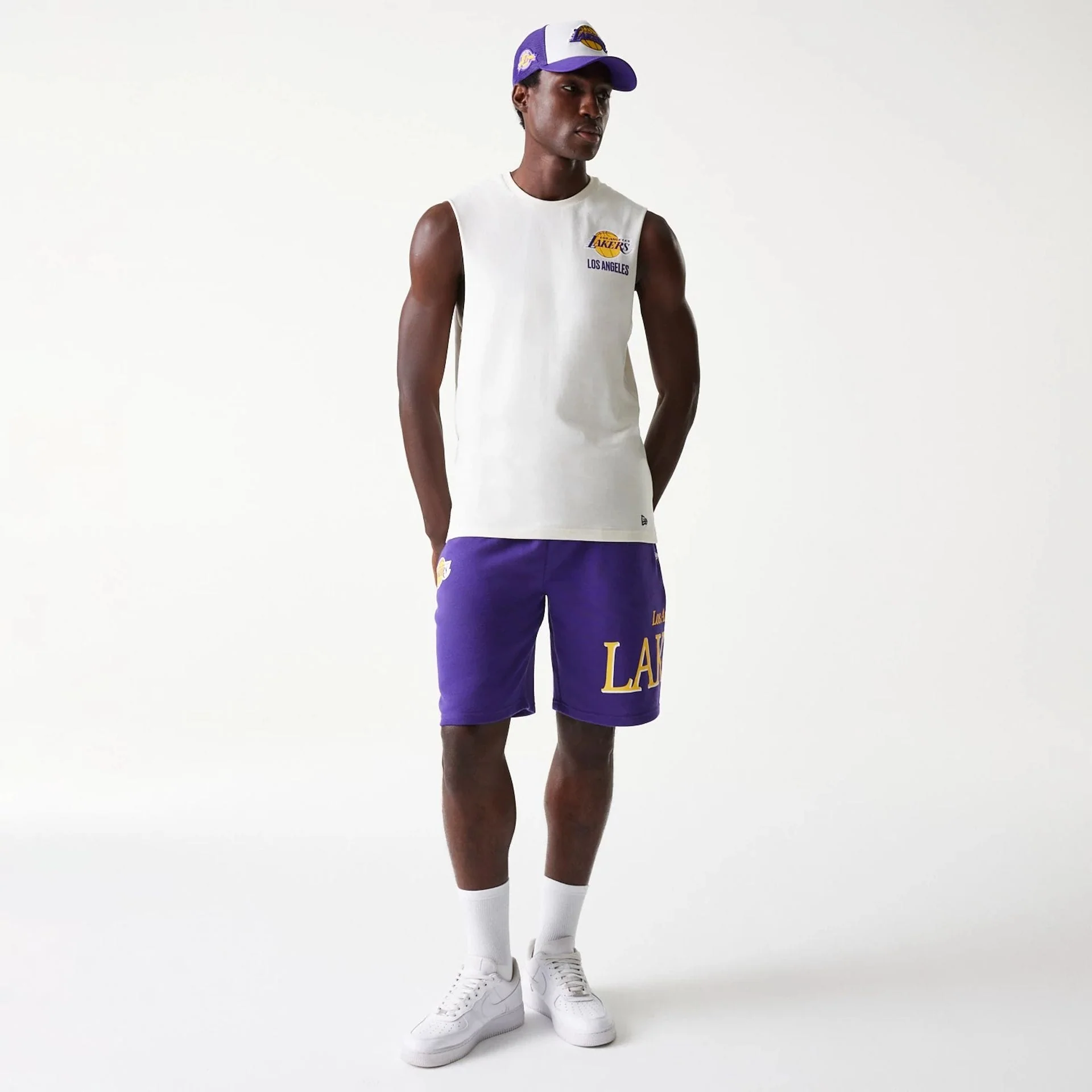 LA Lakers NBA Team Graphic Purple Shorts - Image 8