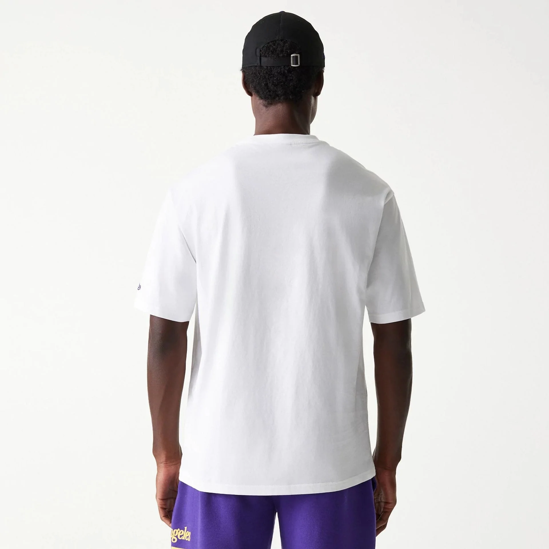 LA Lakers NBA Team Graphic White Oversized T-Shirt - Image 2
