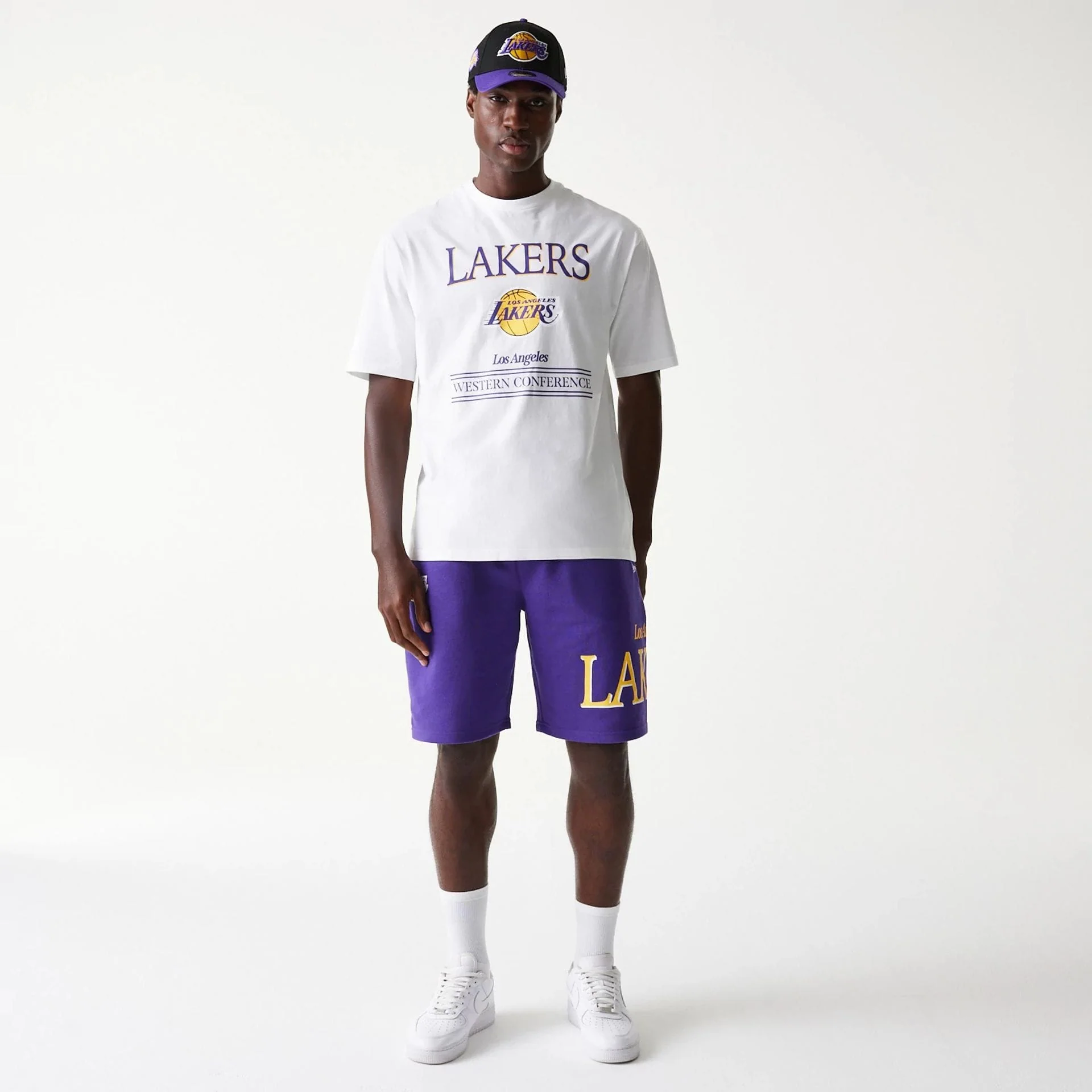 LA Lakers NBA Team Graphic White Oversized T-Shirt - Image 8
