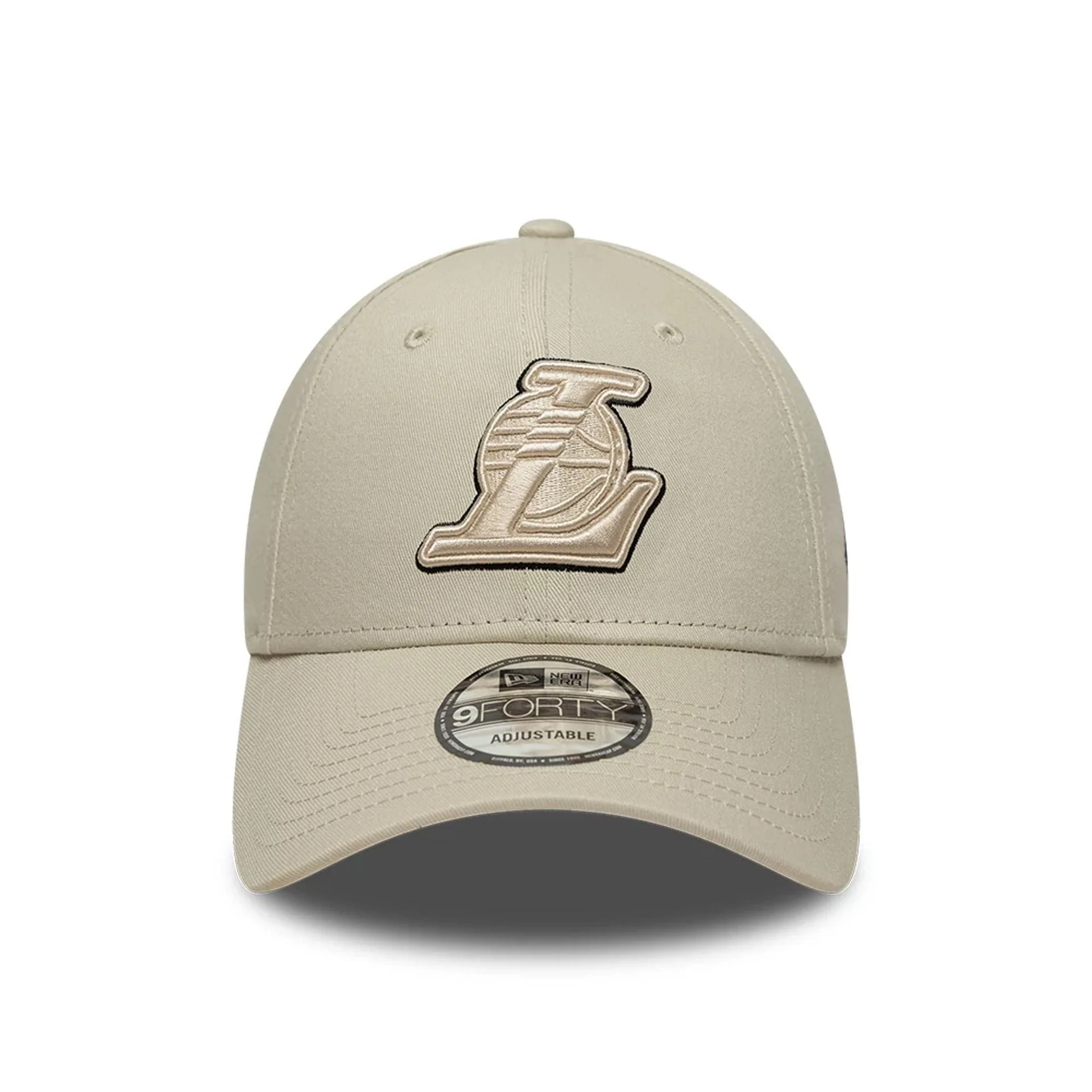 LA Lakers NBA Team Outline Cream 9FORTY Adjustable Cap - Image 2