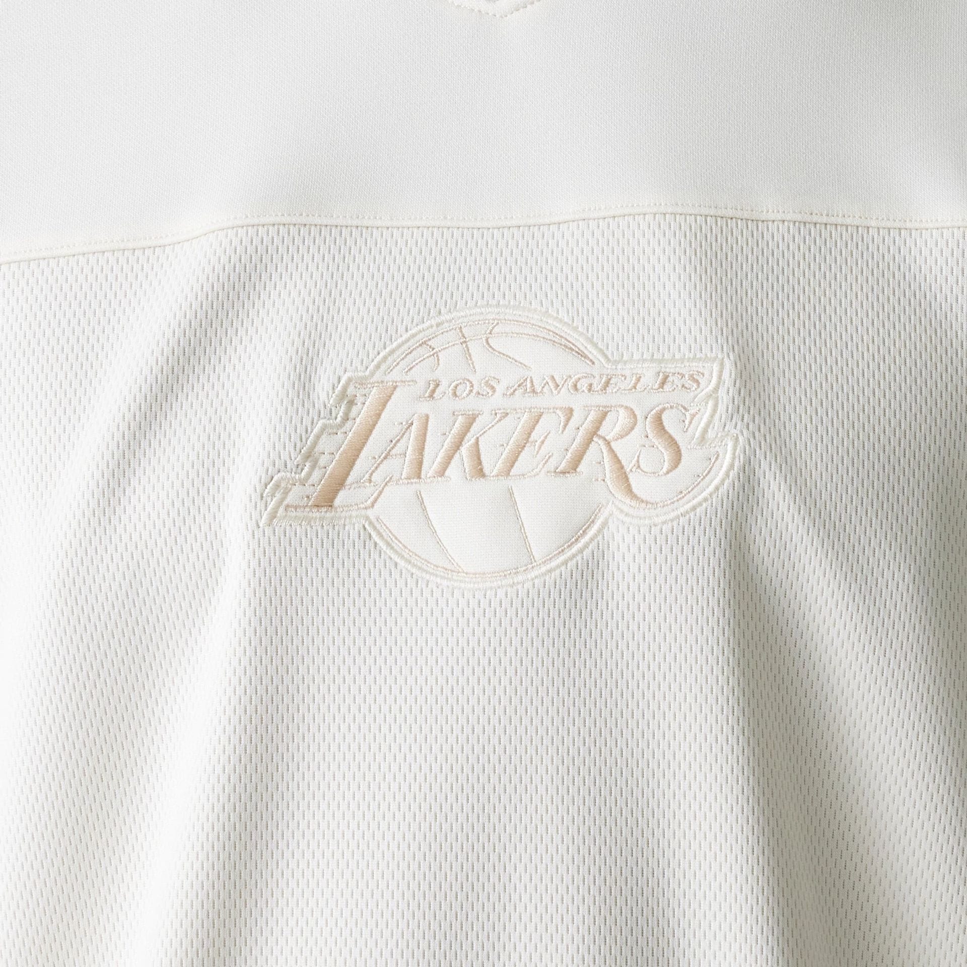 LA Lakers NBA Tonal Open White Mesh Jersey - Image 6
