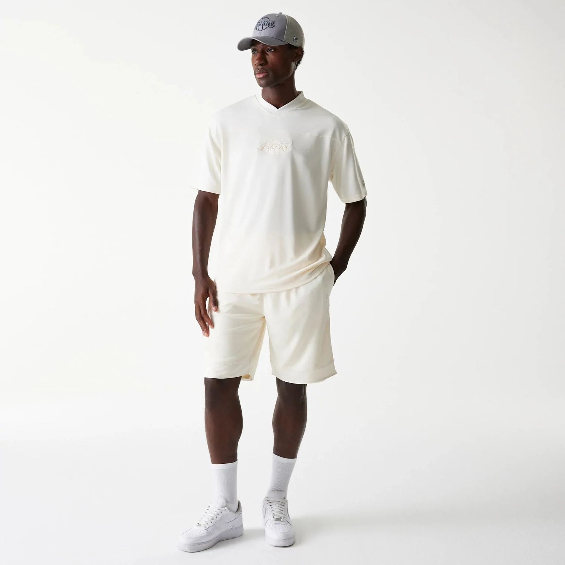 LA Lakers NBA Tonal Open White Mesh Jersey - Image 8