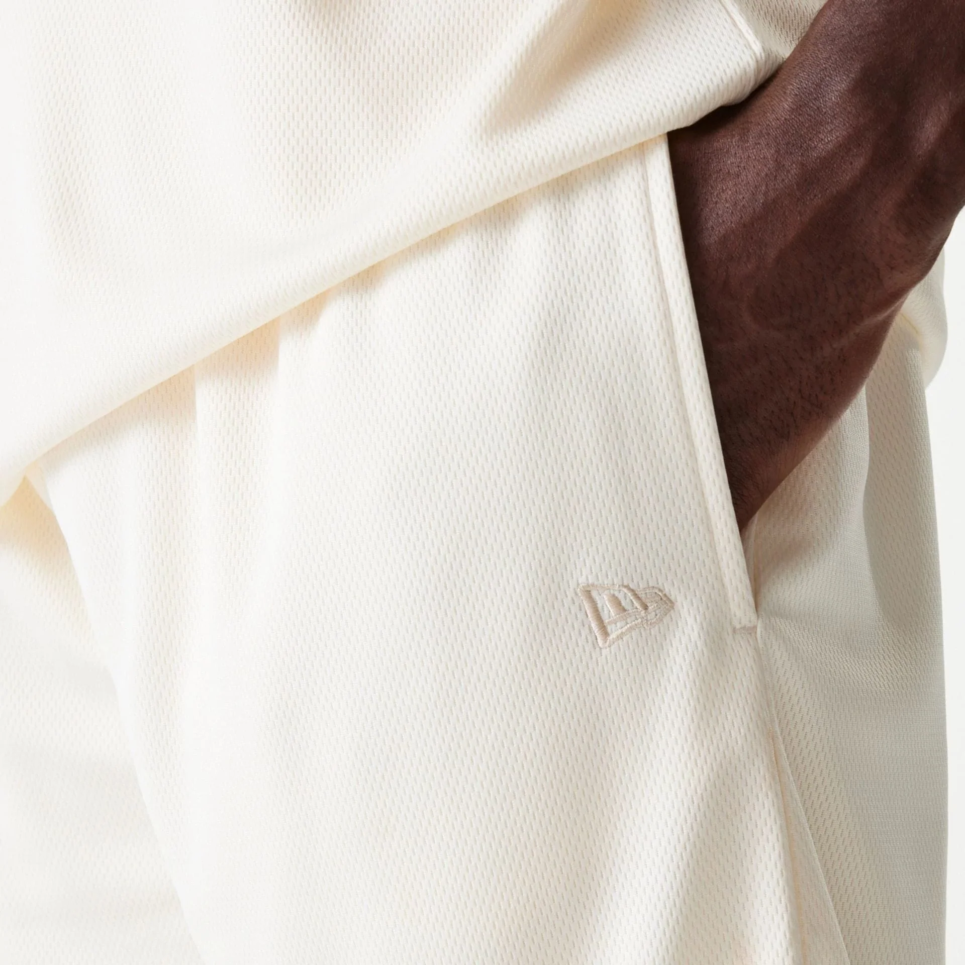 LA Lakers NBA Tonal Open White Mesh Shorts - Image 4