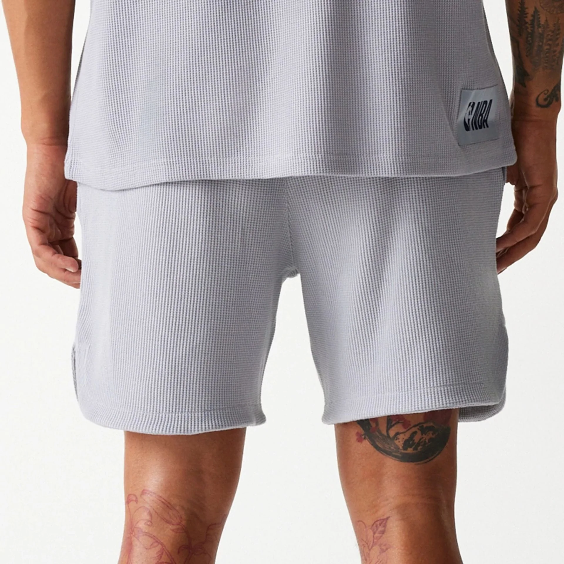 LA Lakers NBA Waffle Grey Shorts - Image 6