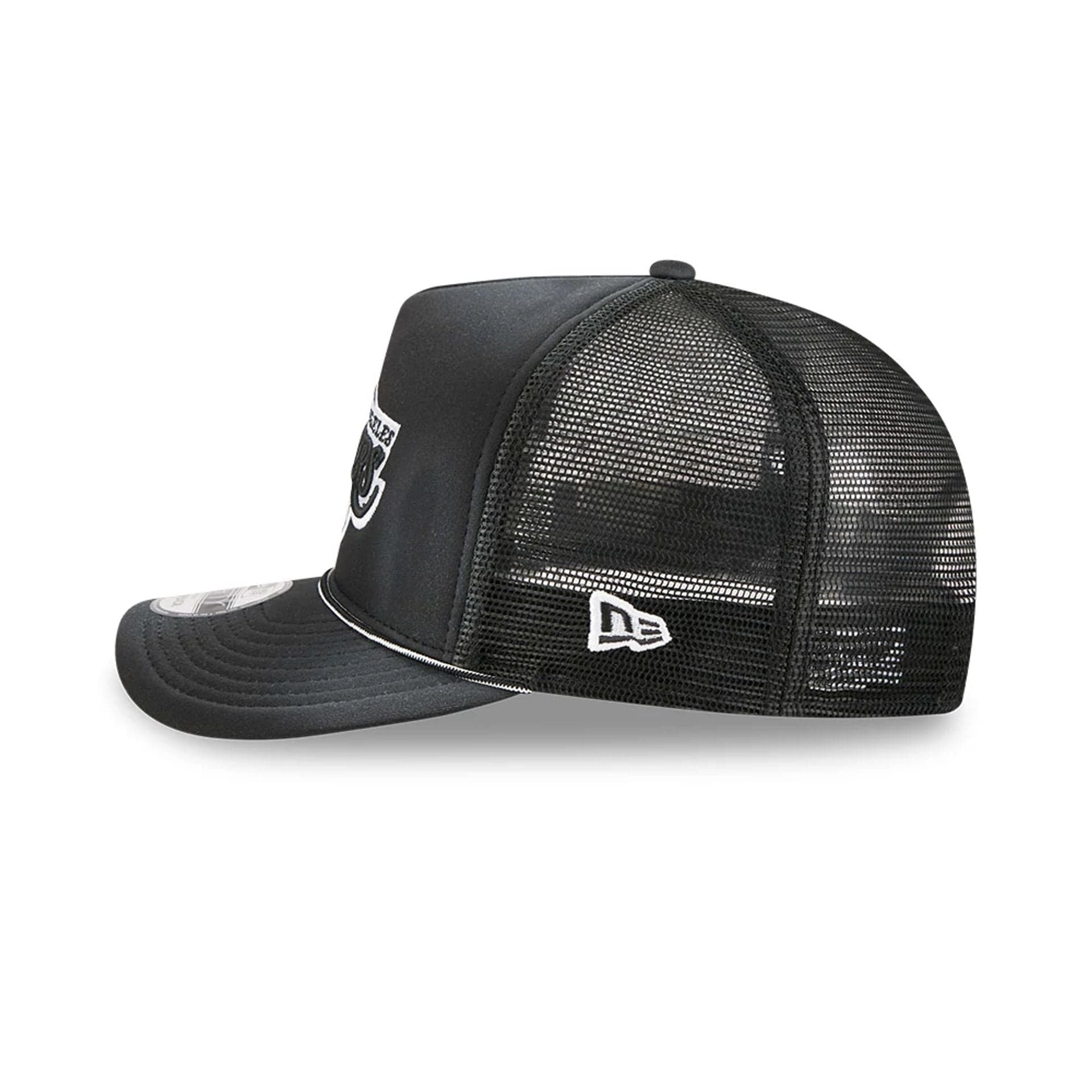 LA Lakers NBA Washed Black 9FIFTY A-Frame Trucker Adjustable Cap - Image 5