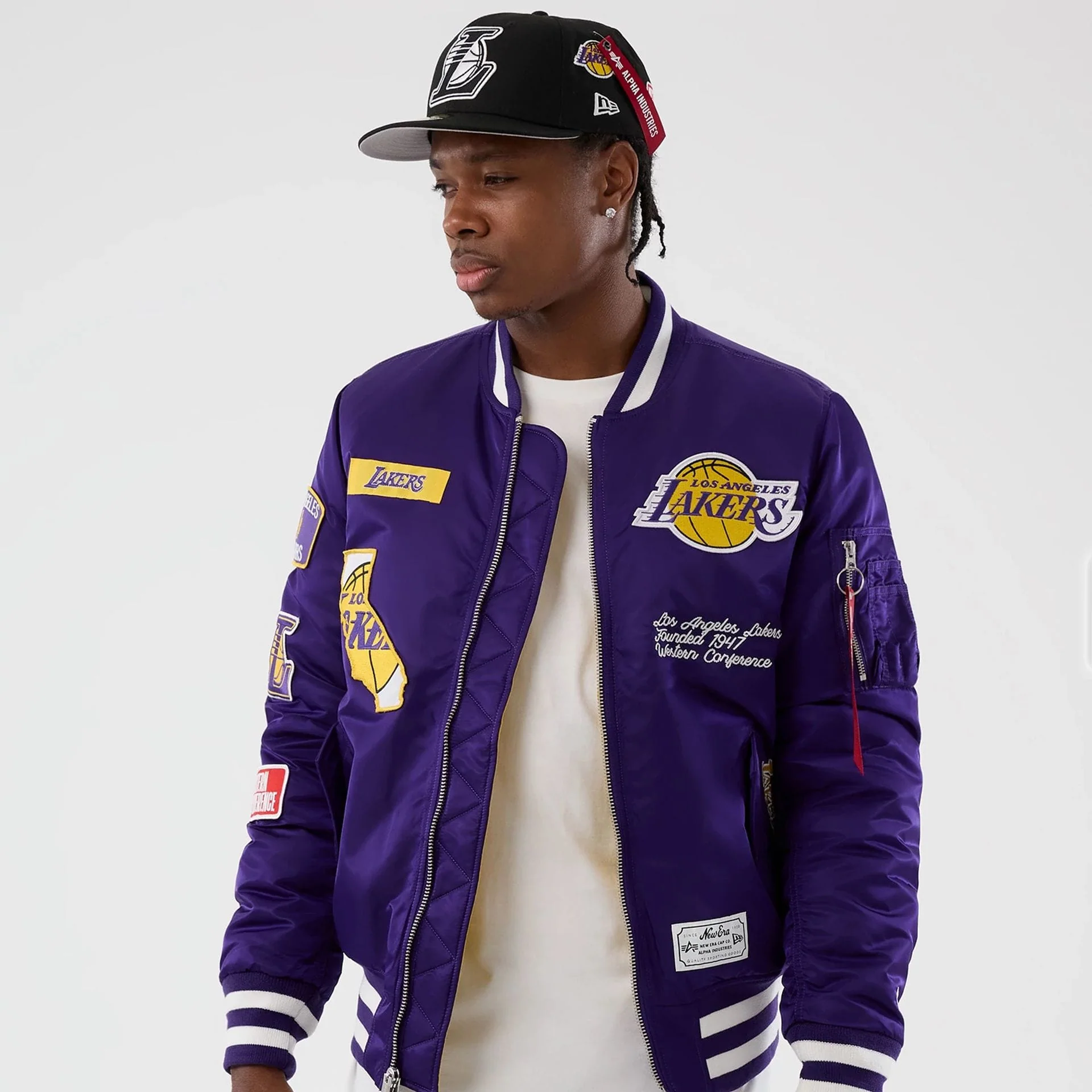 LA Lakers NBA x Alpha Purple Jacket - Image 7
