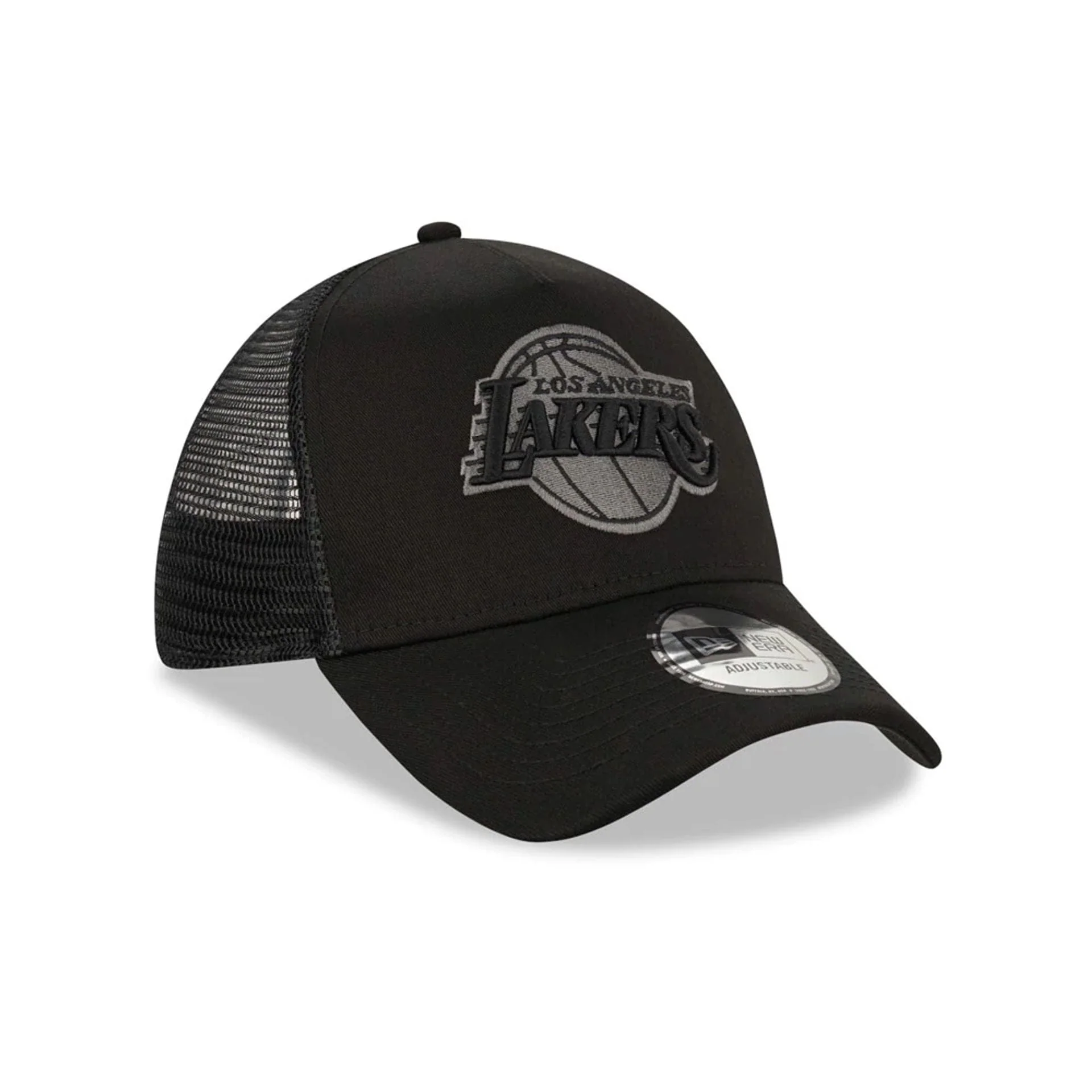 LA Lakers Tonal Black A-Frame Trucker Cap - Image 3