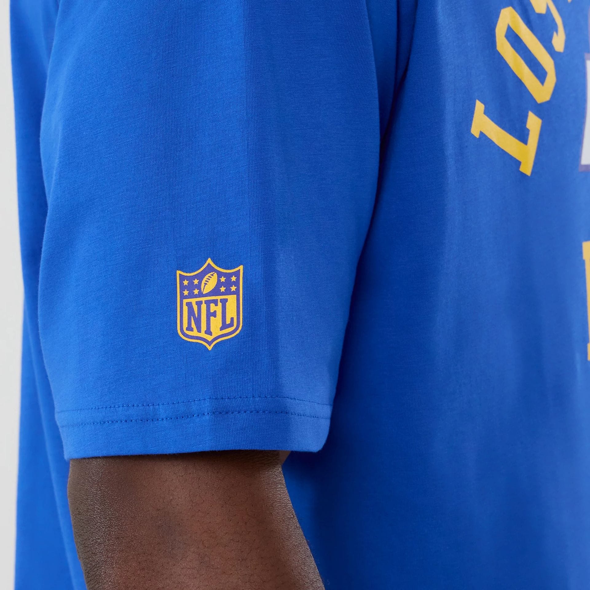 LA Rams NFL International Series Games 2025 Bright Blue Oversized T-Shirt - Image 5