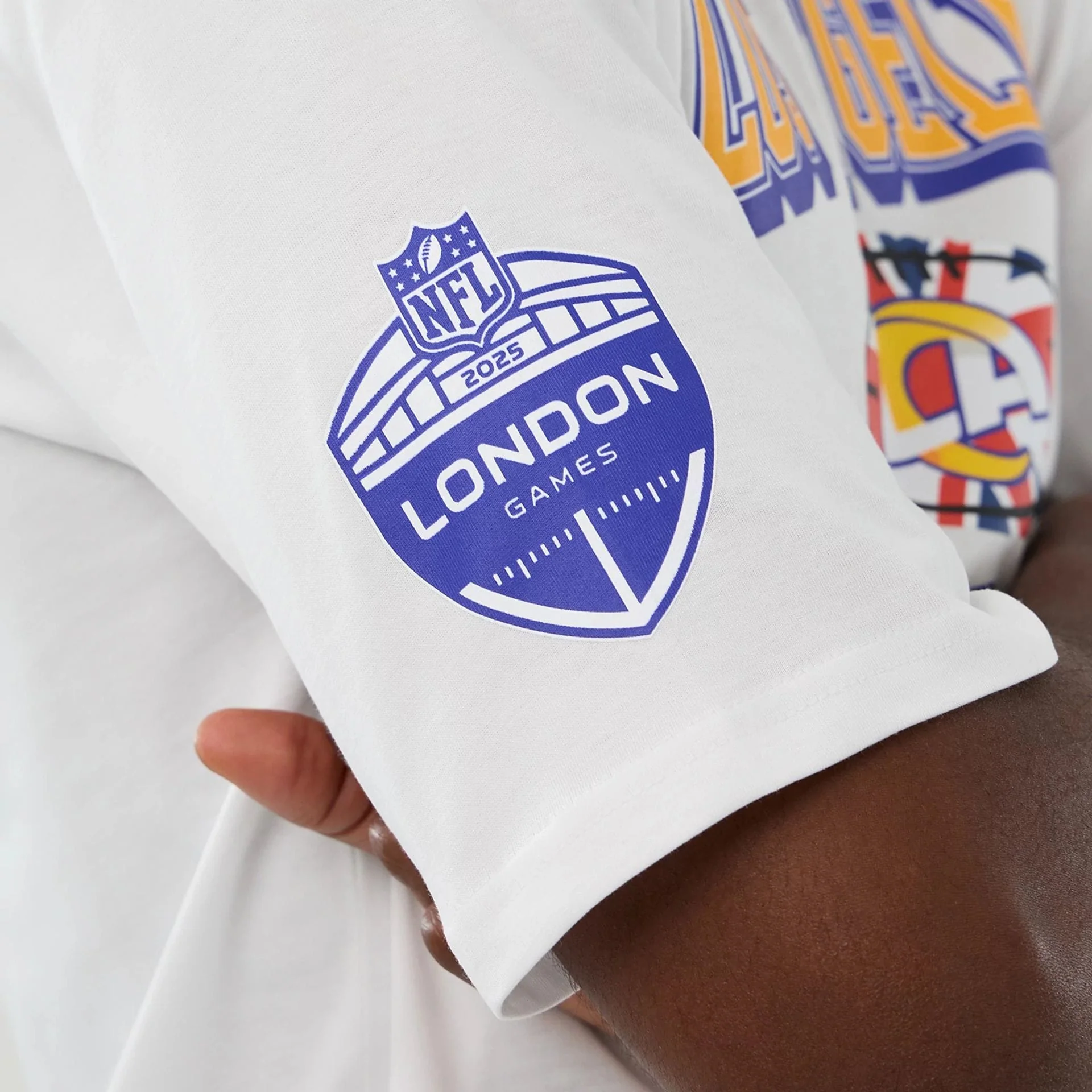 LA Rams NFL International Series Games 2025 White Oversized T-Shirt - Image 4