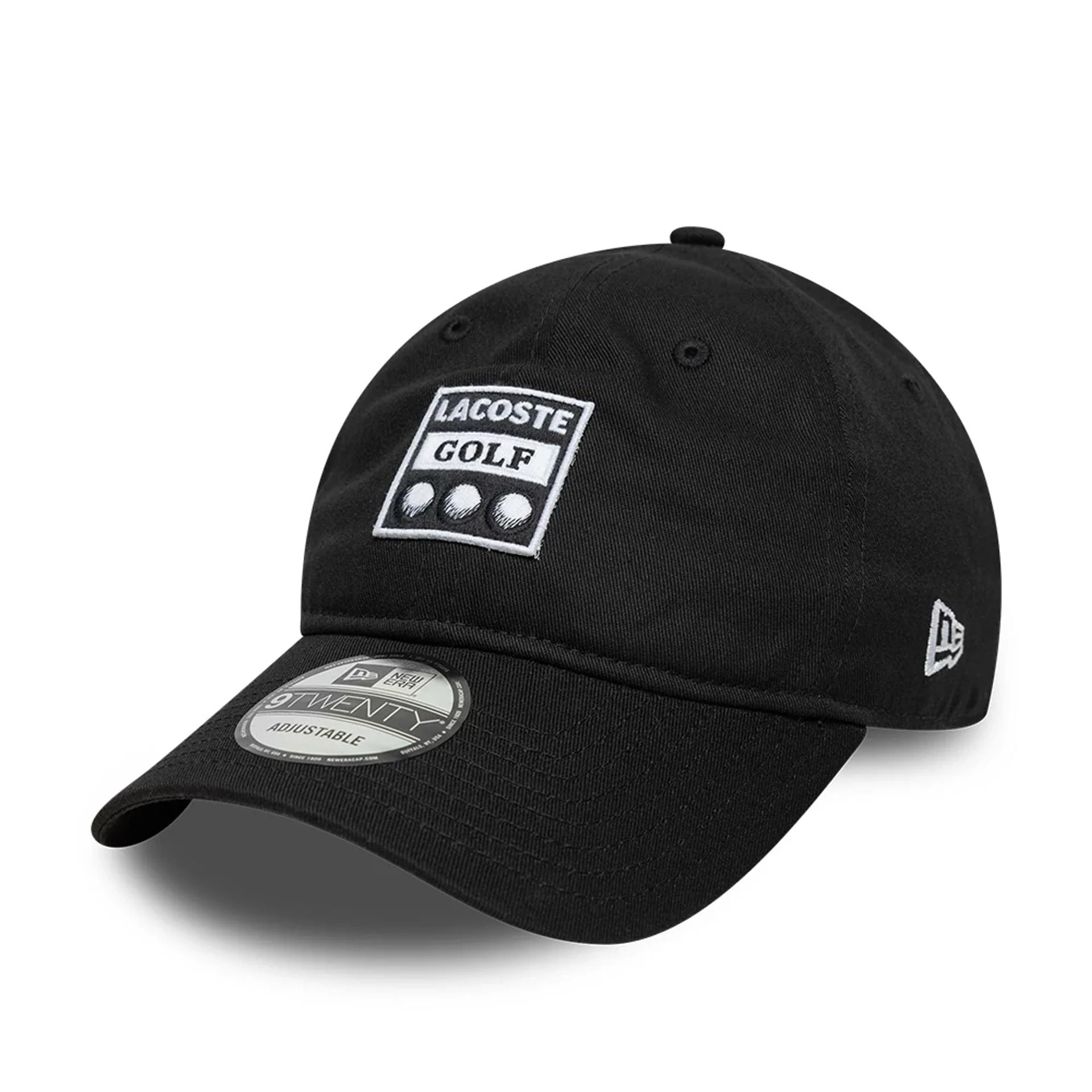 Lacoste X New Era Golf Black 9TWENTY Adjustable Cap - Image 3