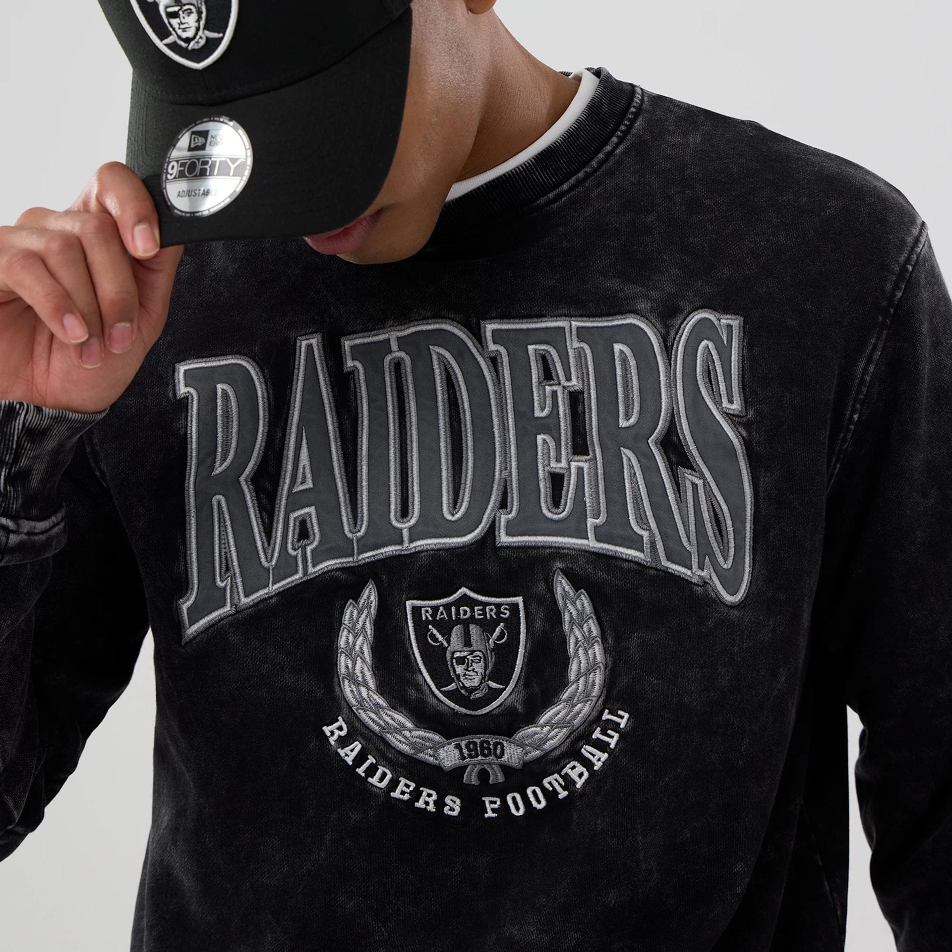 Las Vegas Raiders NFL Black Crew Neck Sweater - Image 3