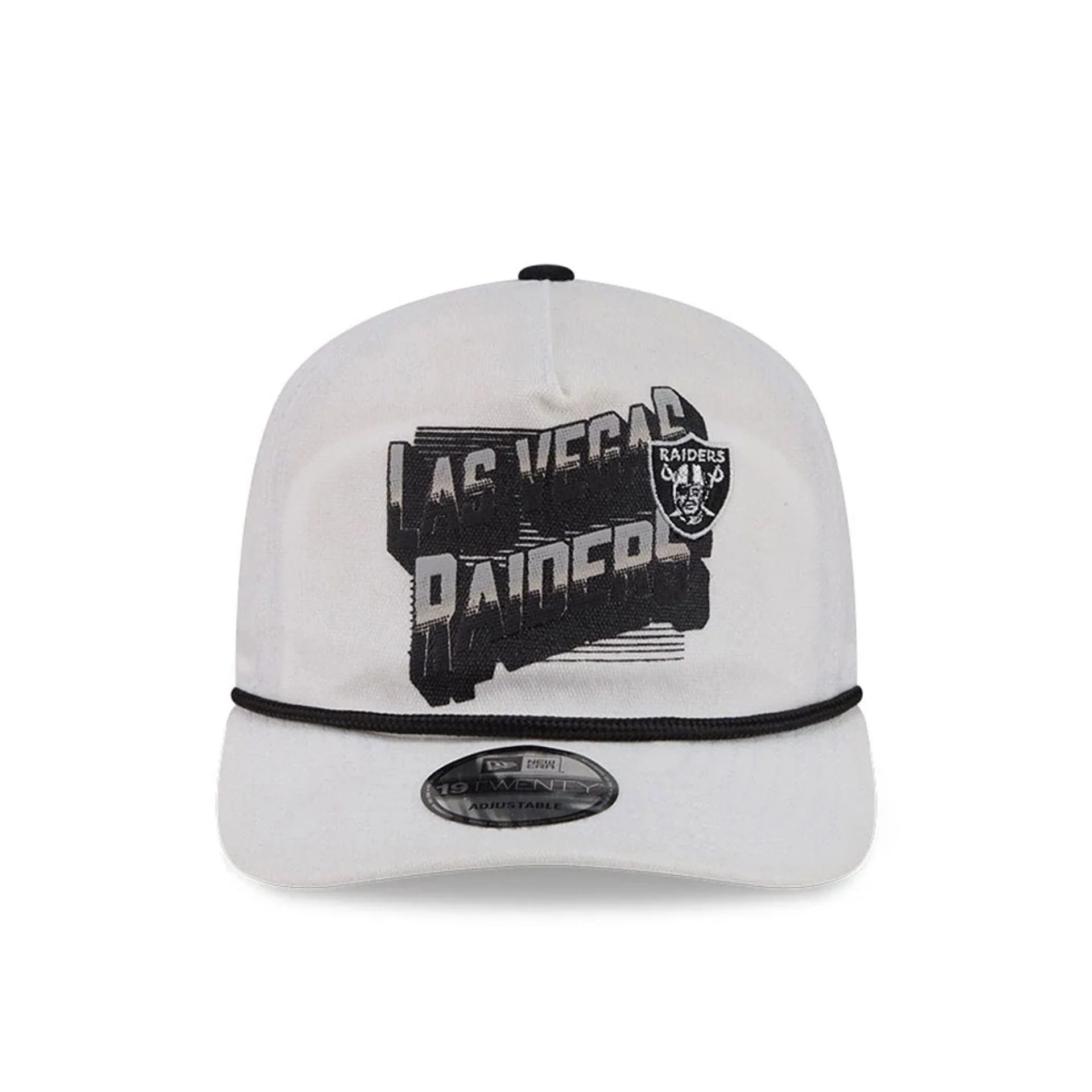 Las Vegas Raiders NFL Duck Cloth White 19TWENTY Adjustable Cap - Image 3