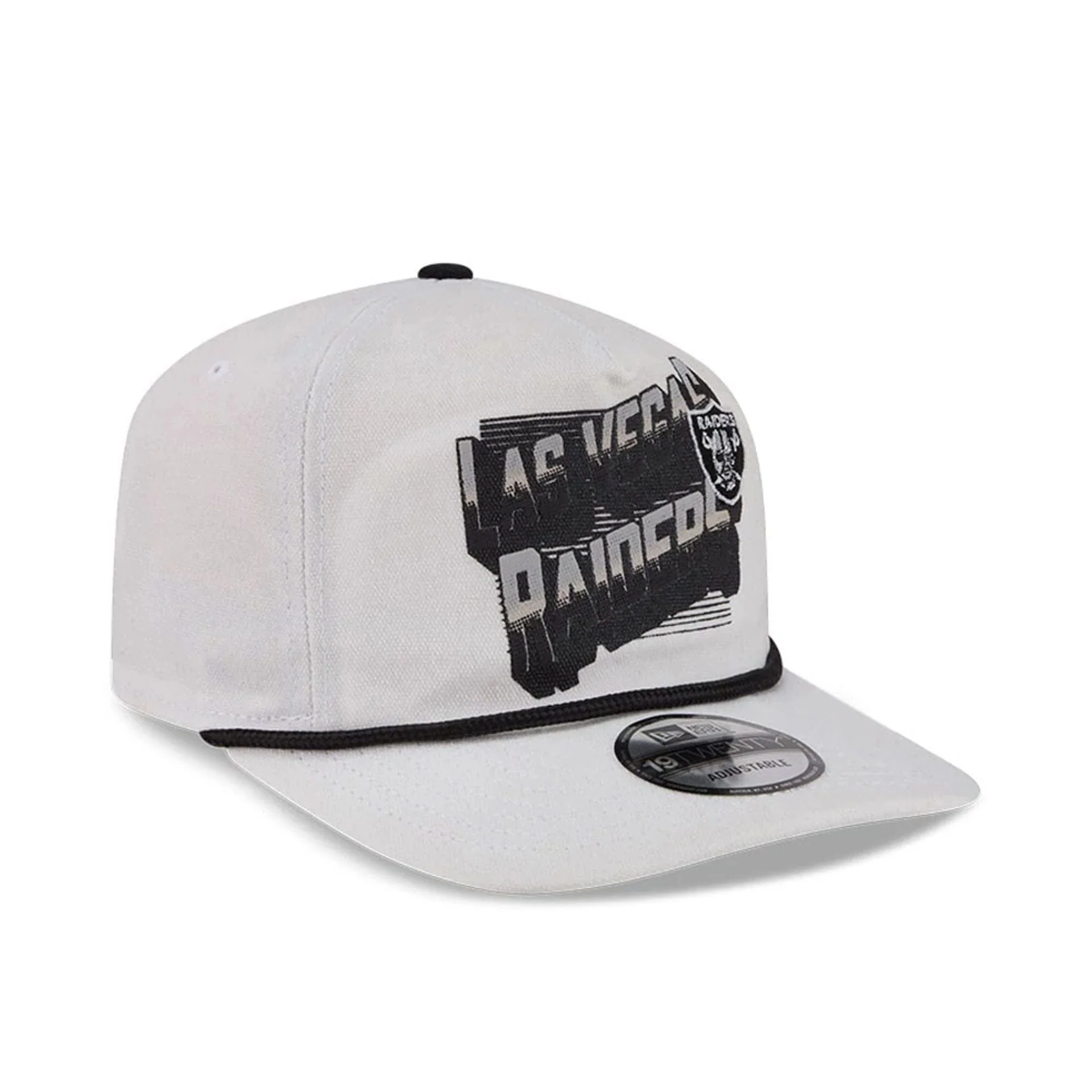 Las Vegas Raiders NFL Duck Cloth White 19TWENTY Adjustable Cap - Image 4