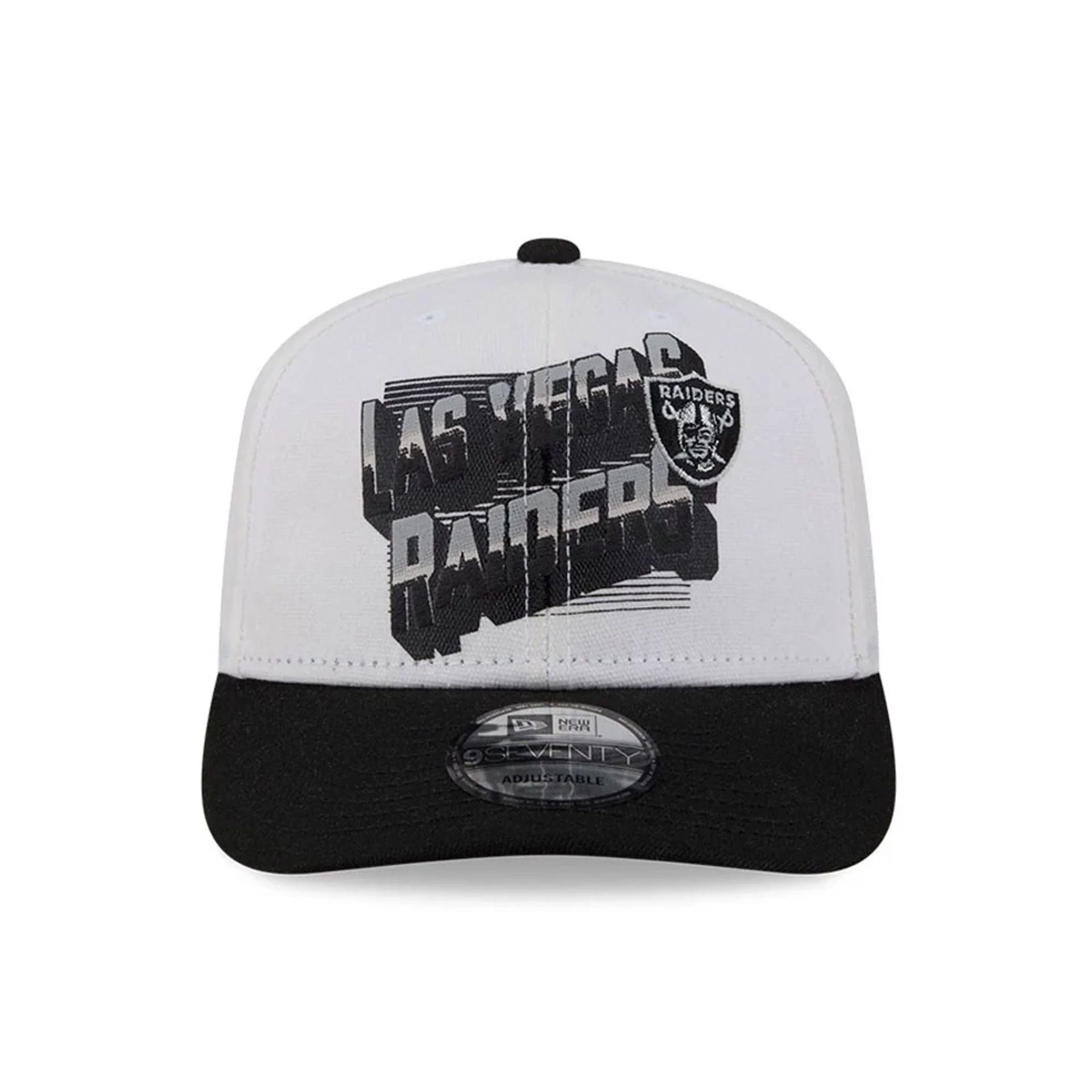 Las Vegas Raiders NFL Duck Cloth White 9SEVENTY Stretch Snap Cap - Image 3