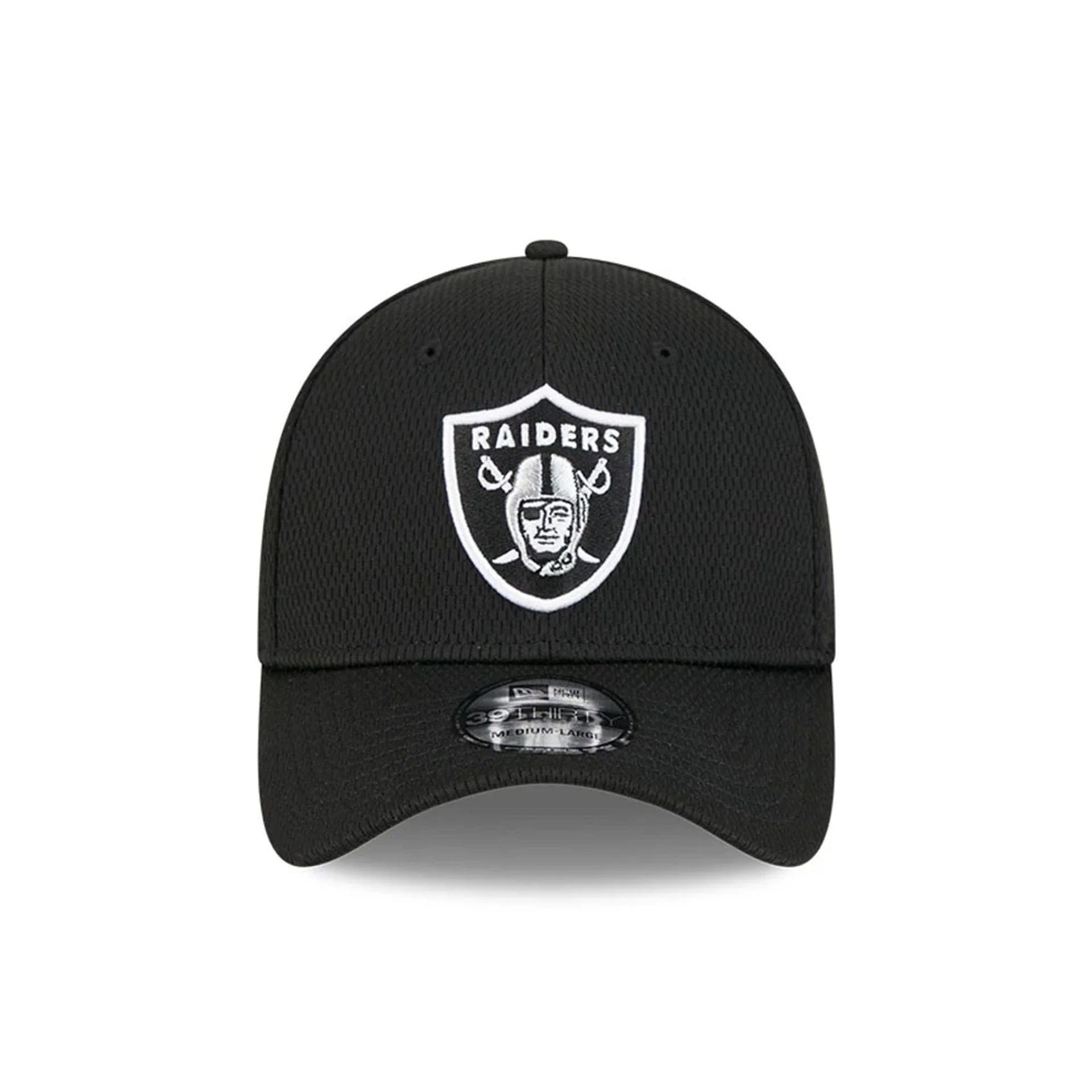 Las Vegas Raiders NFL Evergreen Black 39THIRTY Stretch Fit Cap - Image 2
