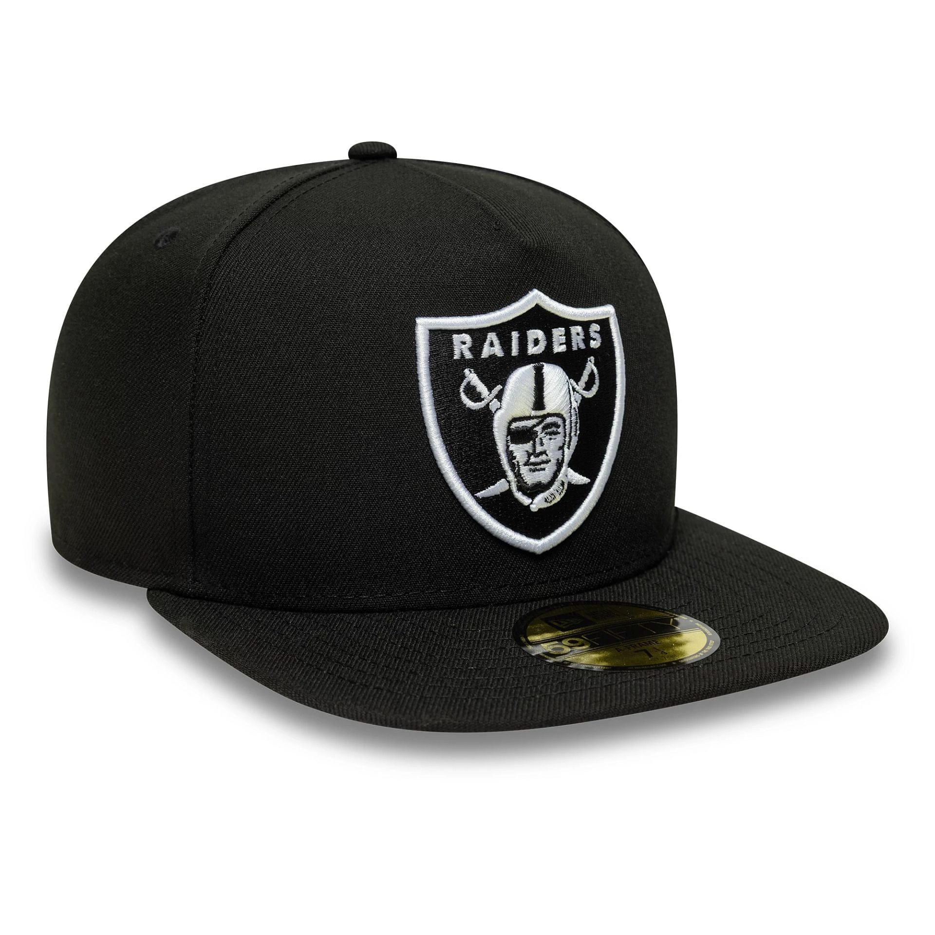 Las Vegas Raiders NFL Flat Black 59FIFTY A-Frame Fitted Cap - Image 4