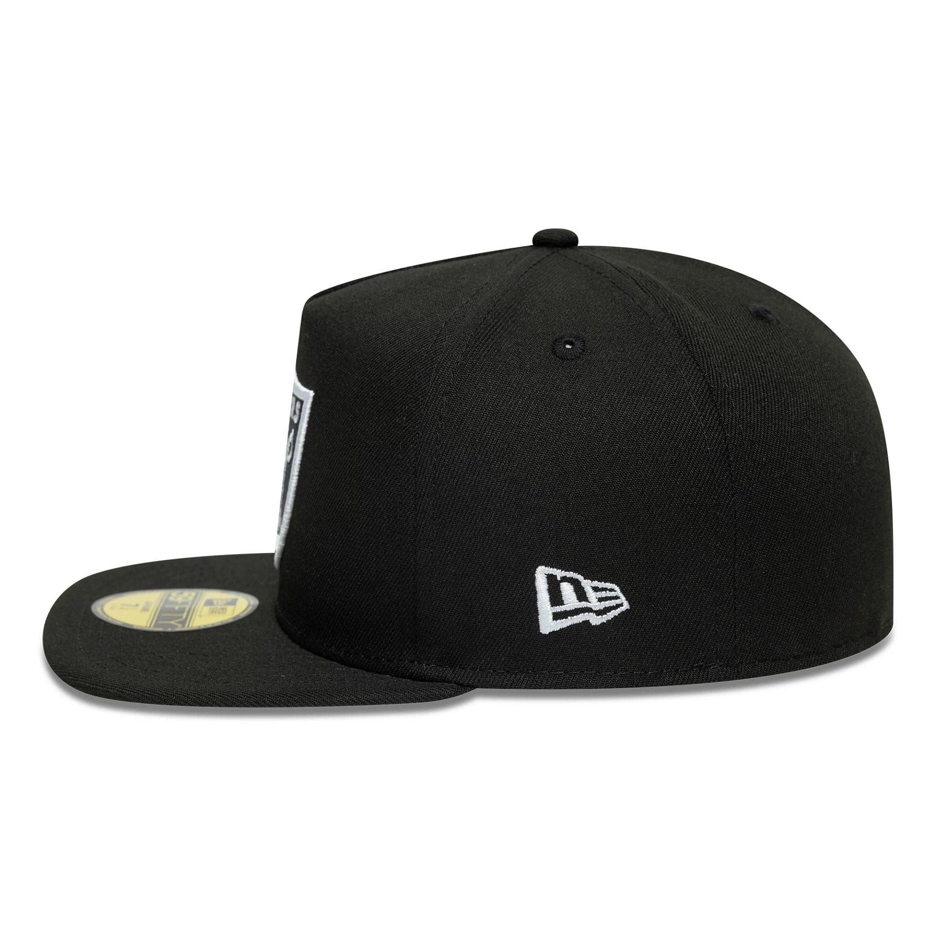 Las Vegas Raiders NFL Flat Black 59FIFTY A-Frame Fitted Cap - Image 5