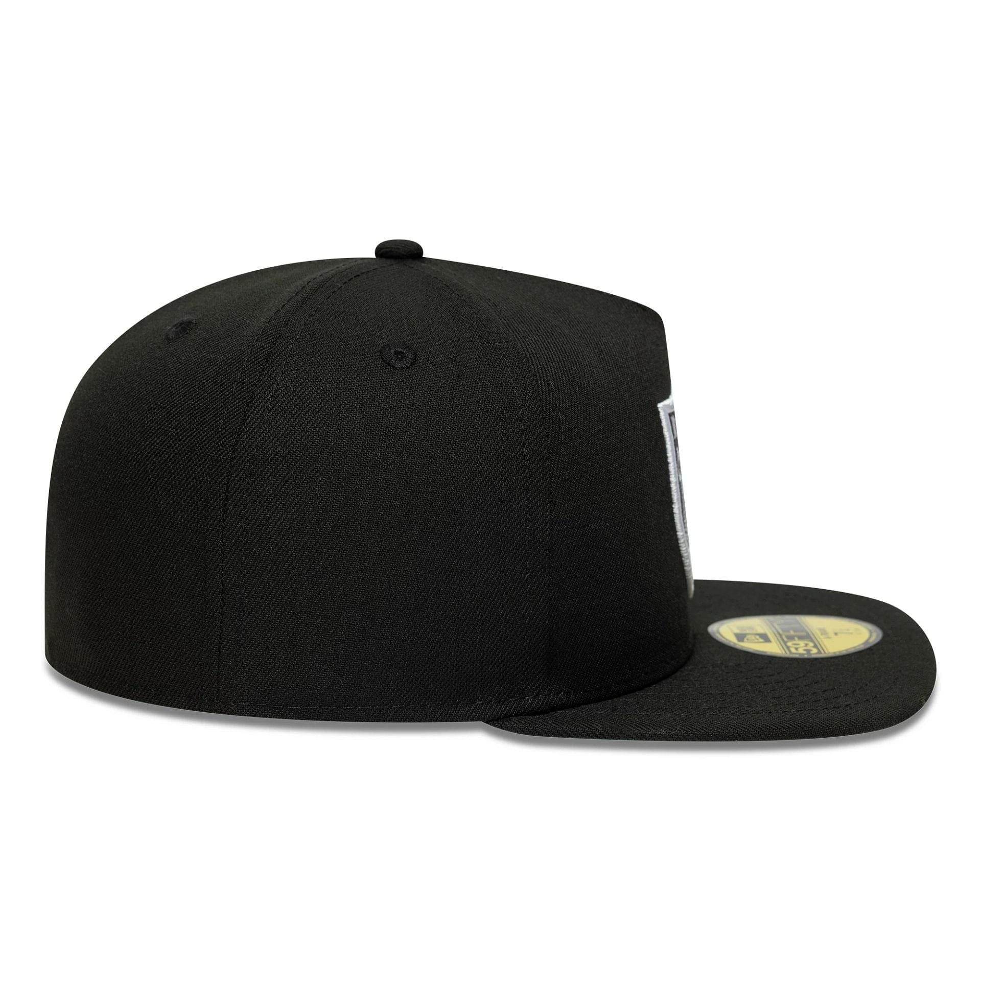 Las Vegas Raiders NFL Flat Black 59FIFTY A-Frame Fitted Cap - Image 6
