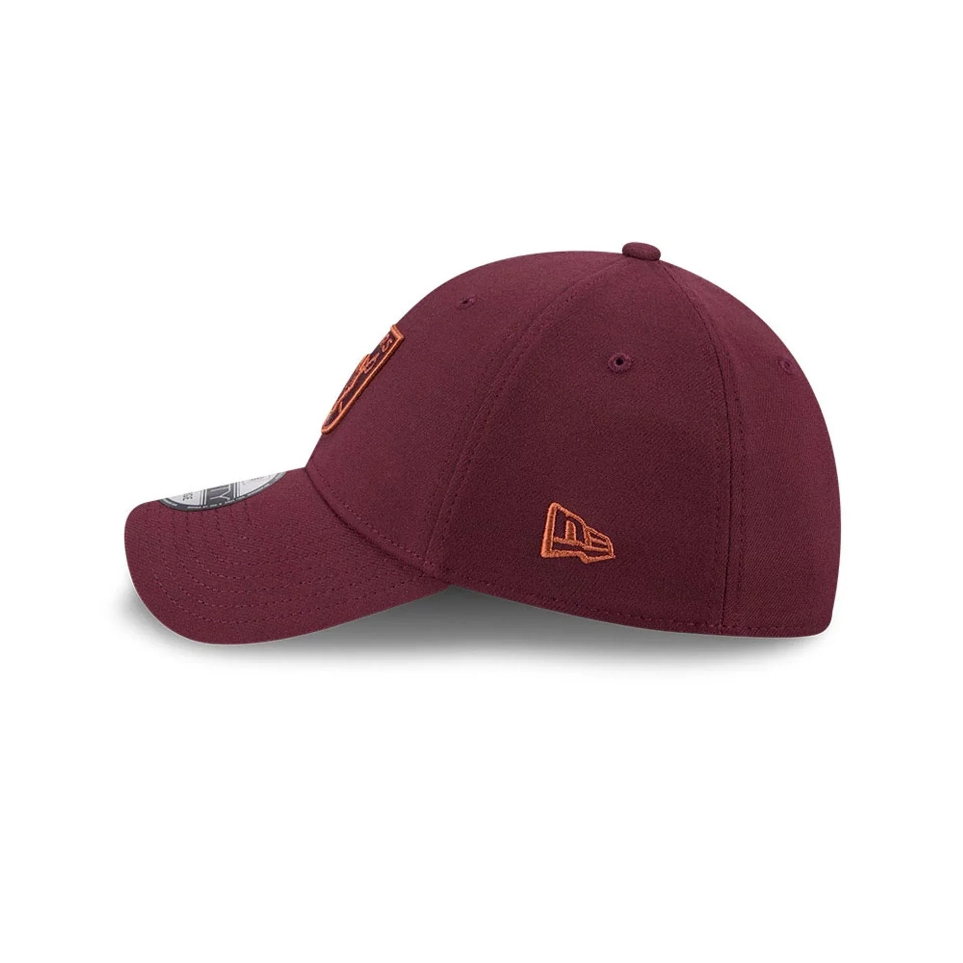 Las Vegas Raiders NFL Frosted Rust Dark Red 39THIRTY Stretch Fit Cap - Image 5
