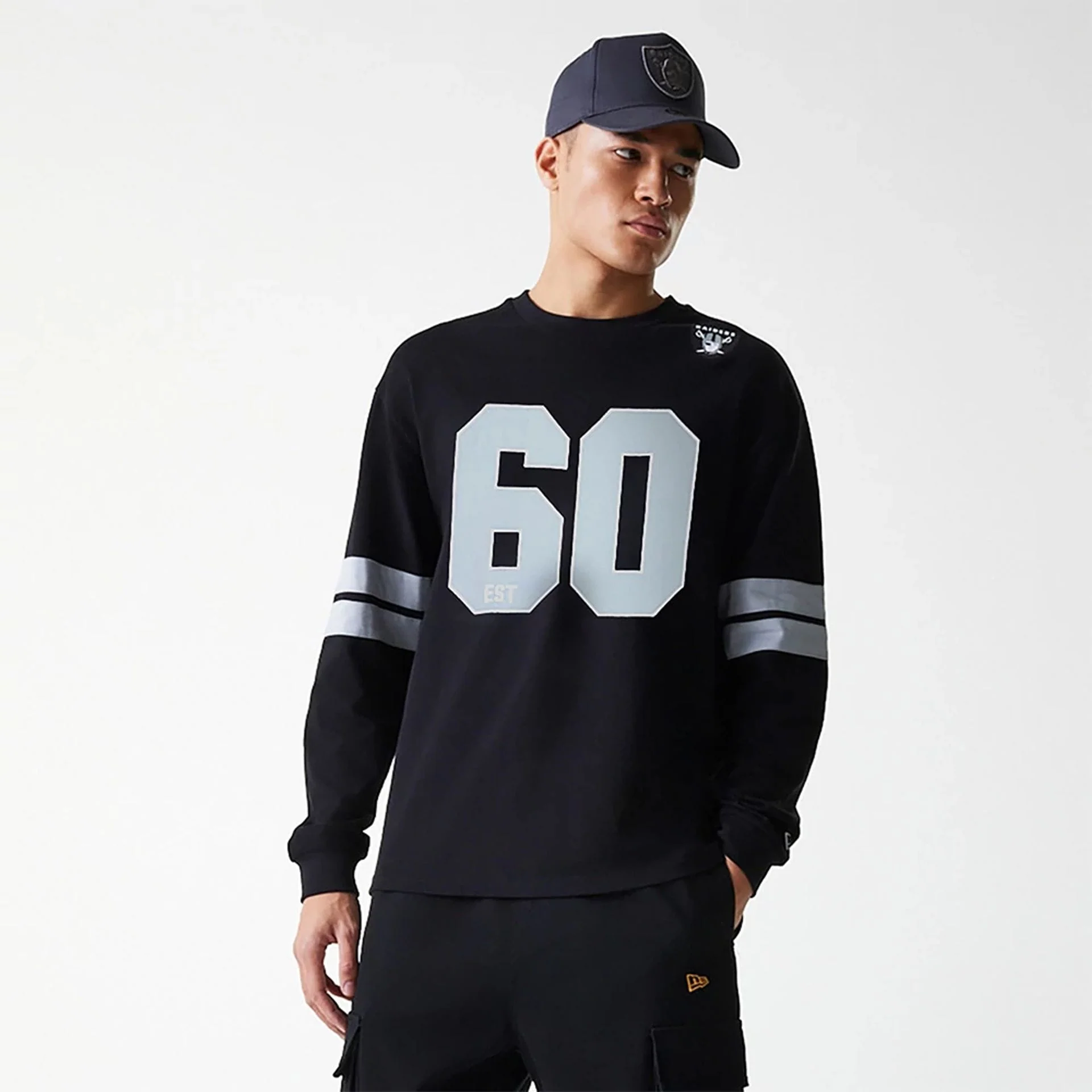 Las Vegas Raiders NFL Graphic Black Long Sleeve T-Shirt - Image 3