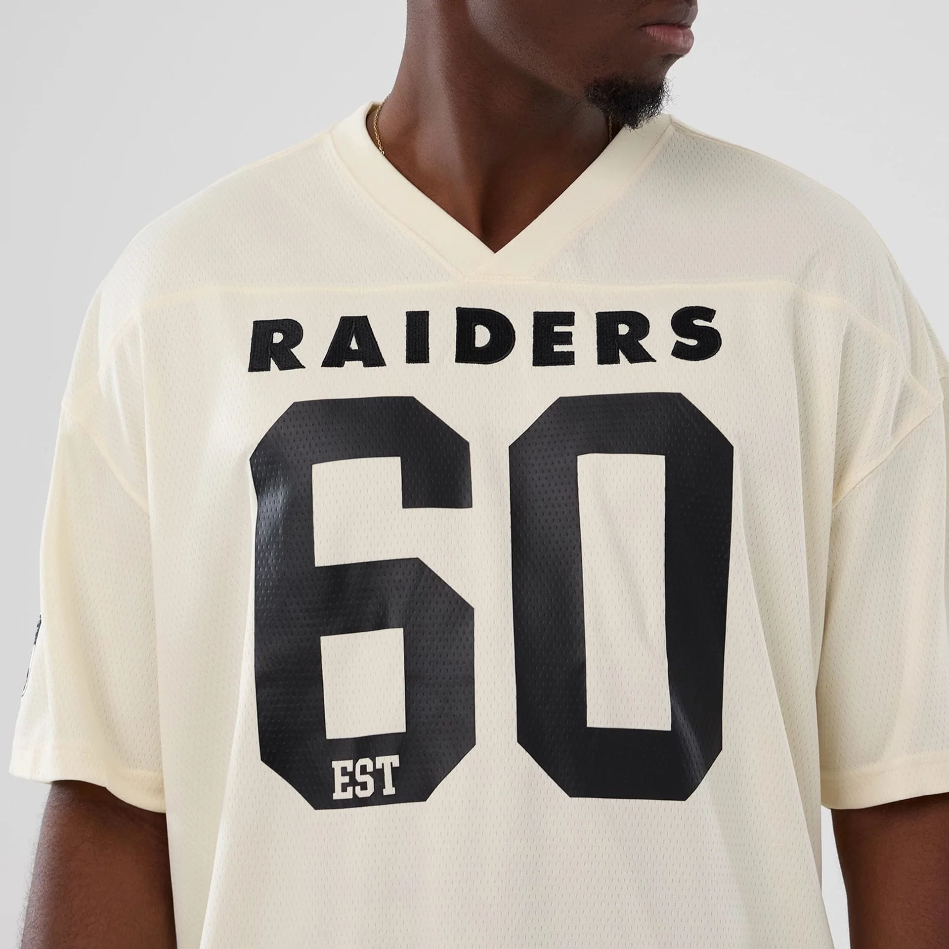 Las Vegas Raiders NFL Historic Cream Oversized T-Shirt - Image 3