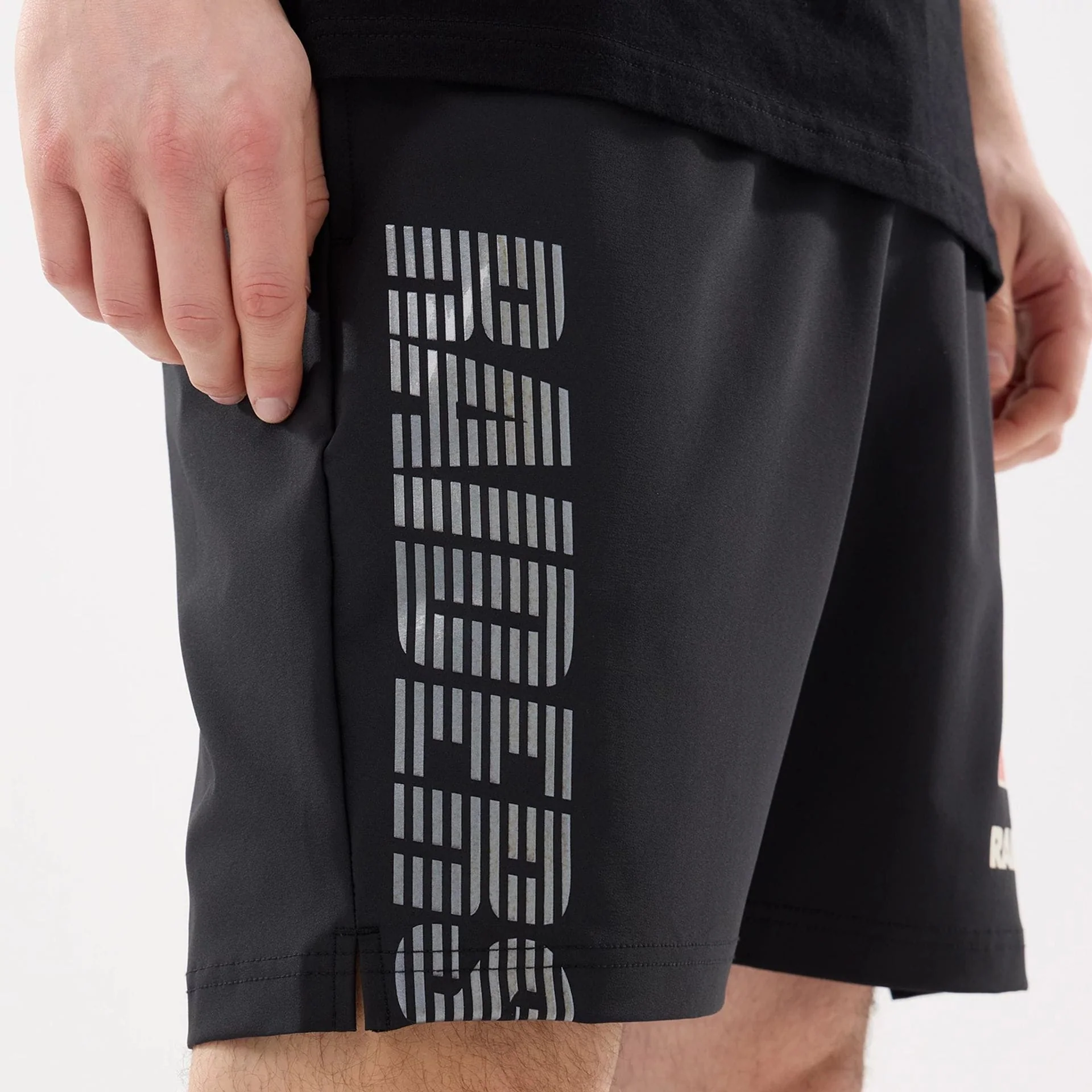 Las Vegas Raiders NFL Match Black Oversized Shorts - Image 4