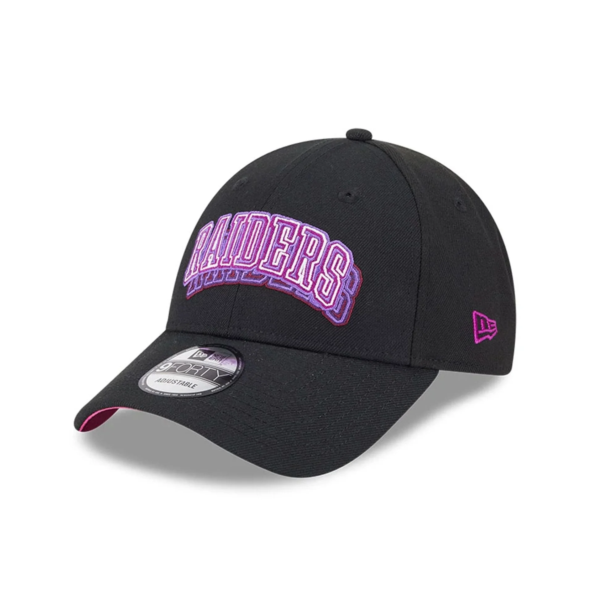 Las Vegas Raiders NFL Neon Black 9FORTY Adjustable Cap - Image 4