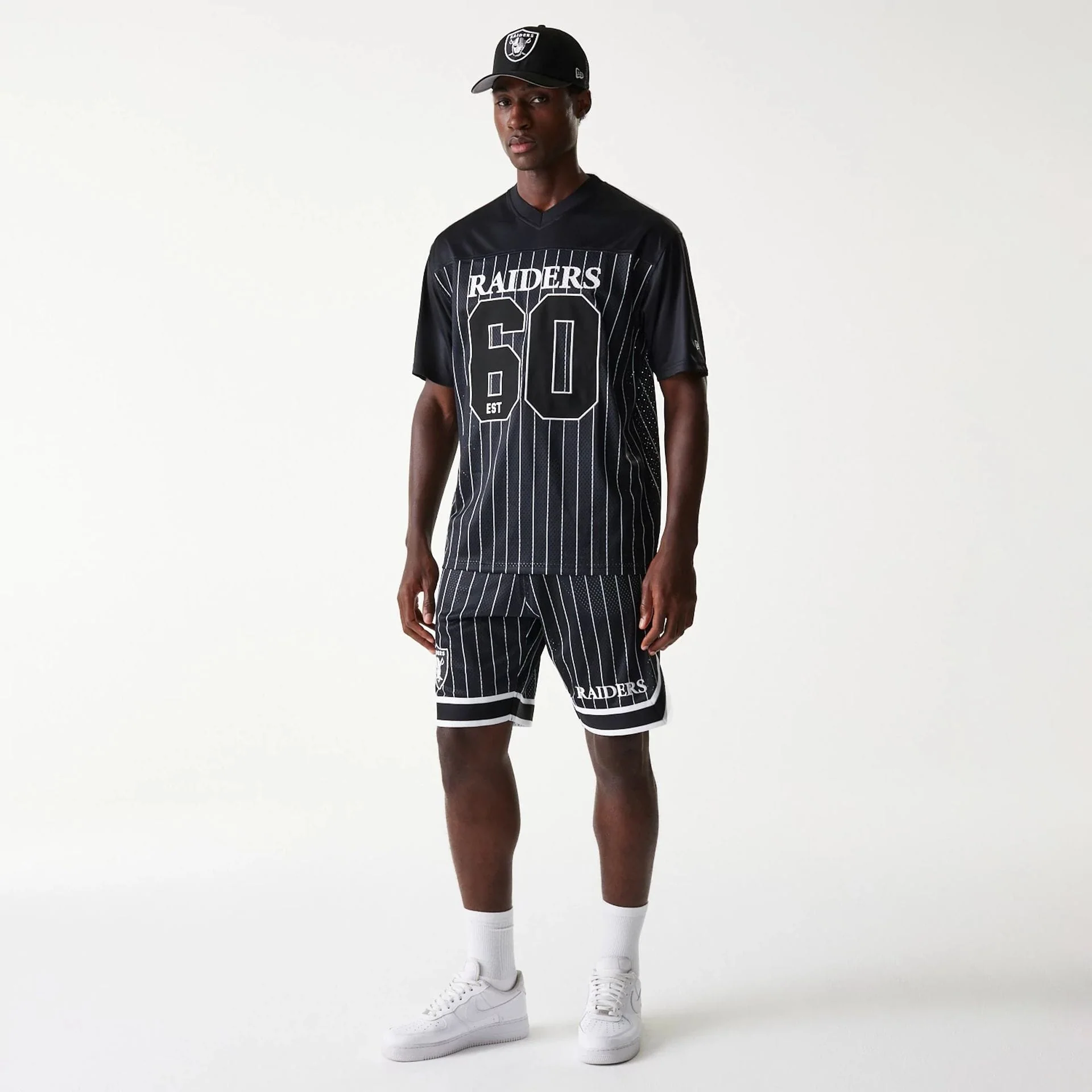 Las Vegas Raiders NFL Pinstripe Black Shorts - Image 8