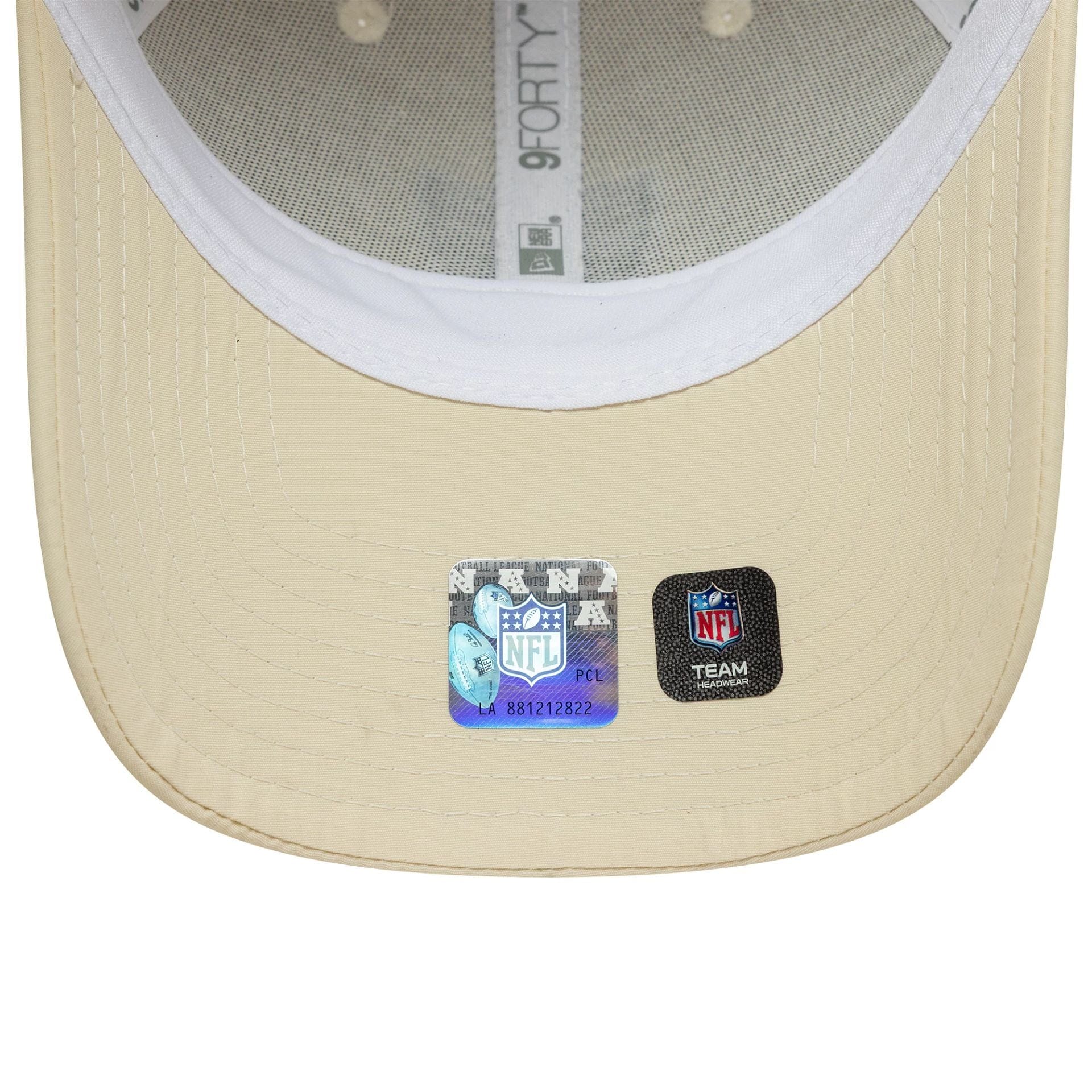 Las Vegas Raiders NFL Recycled Midi Cream 9FORTY Cap - Image 5