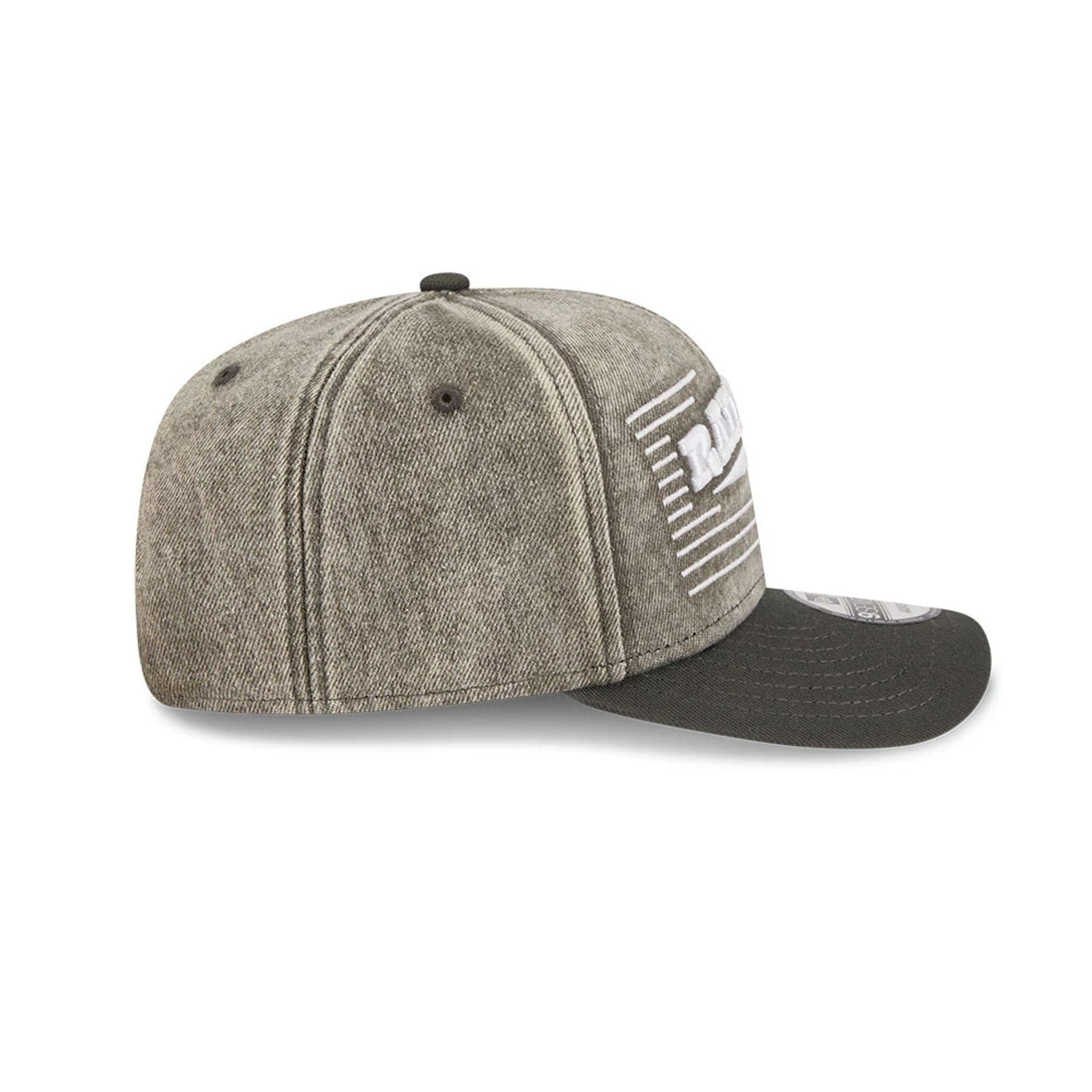 Las Vegas Raiders NFL Washed Denim Dark Grey 9SEVENTY Stretch Snap Cap - Image 5