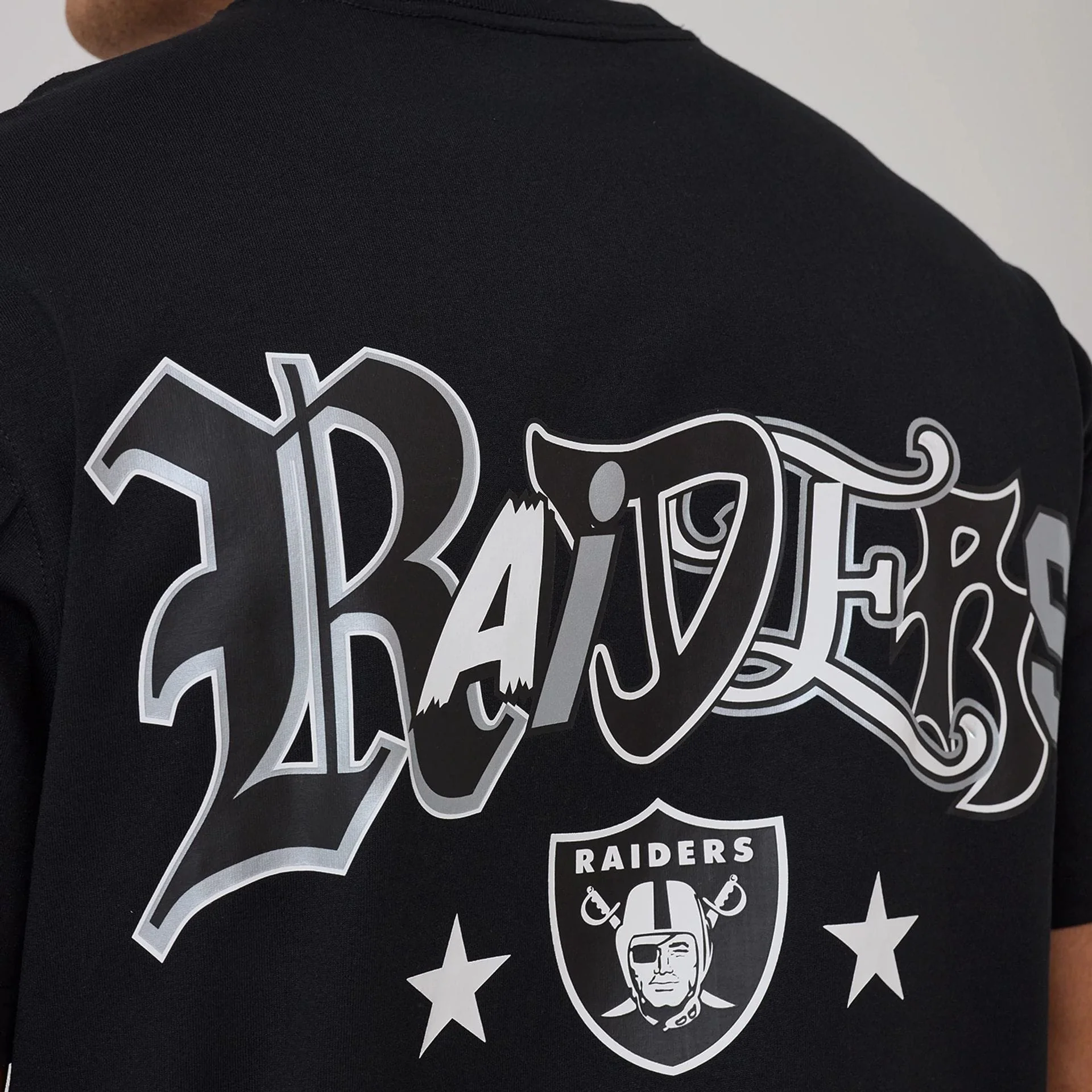 Las Vegas Raiders NFL Word Art Black T-Shirt - Image 4
