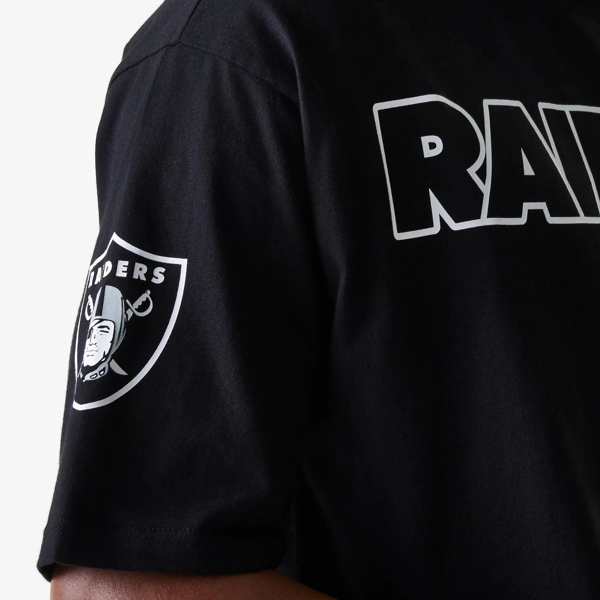 Las Vegas Raiders NFL Wordmark Black Oversized T-Shirt - Image 5