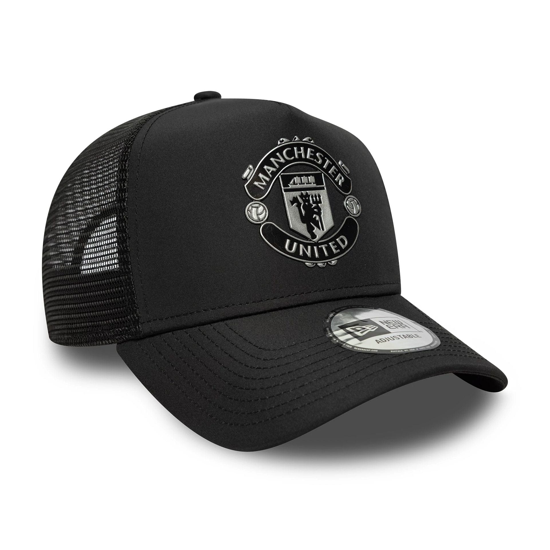 Manchester United FC Reflective Black 9FORTY A-Frame Trucker Cap - Image 3