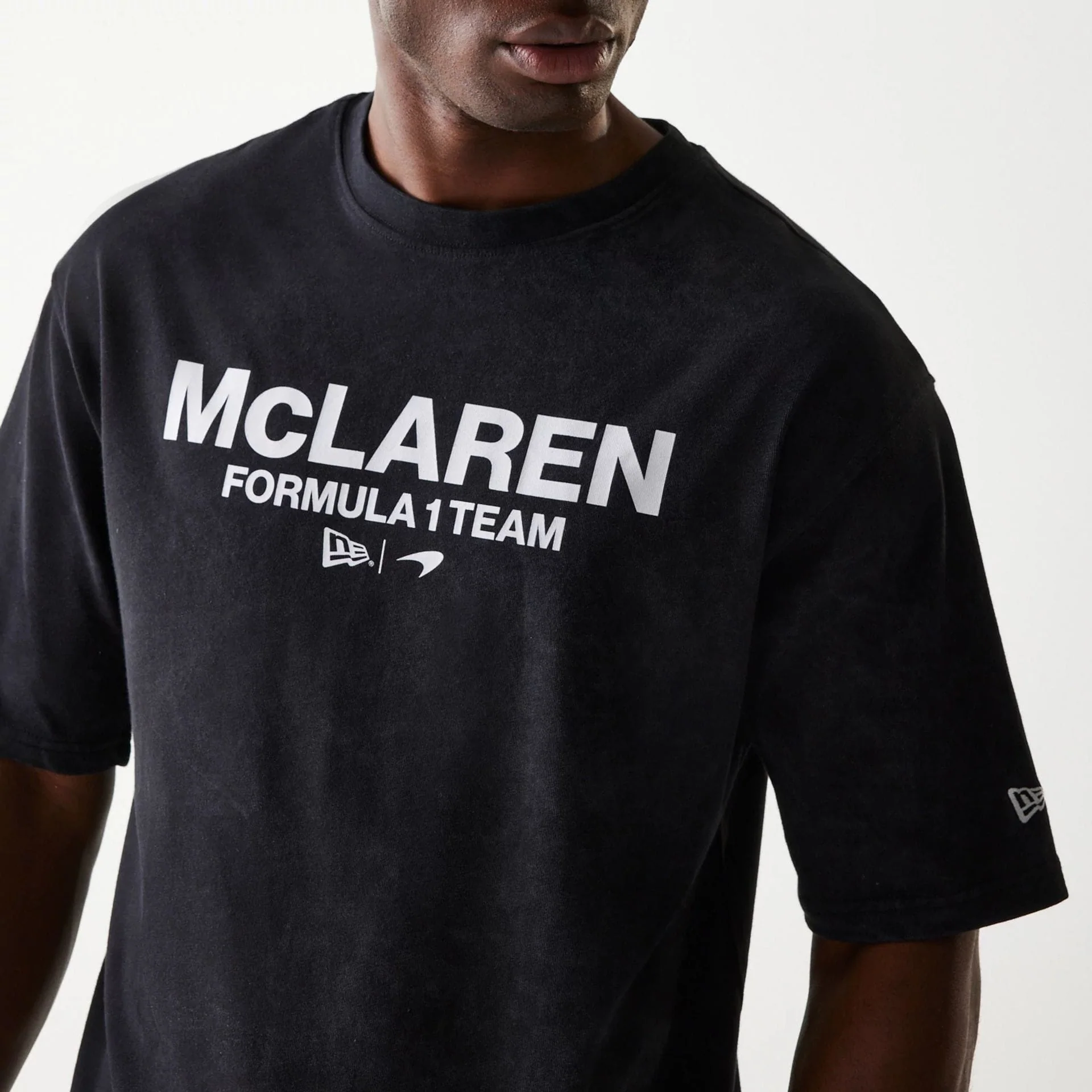 McLaren Racing Wordmark Black Oversized T-Shirt - Image 3