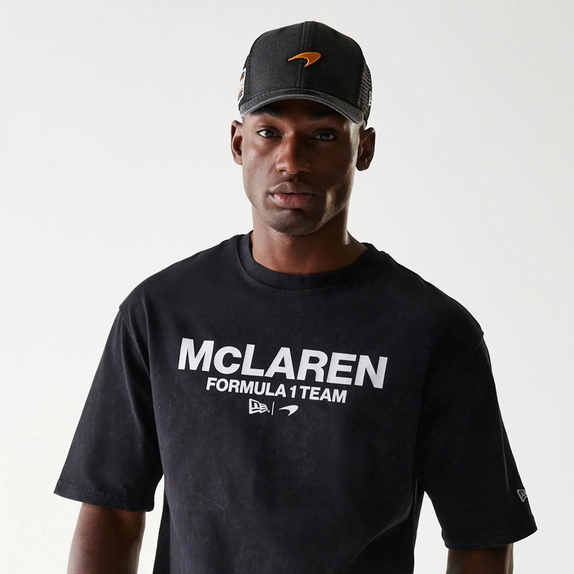 McLaren Racing Wordmark Black Oversized T-Shirt - Image 6
