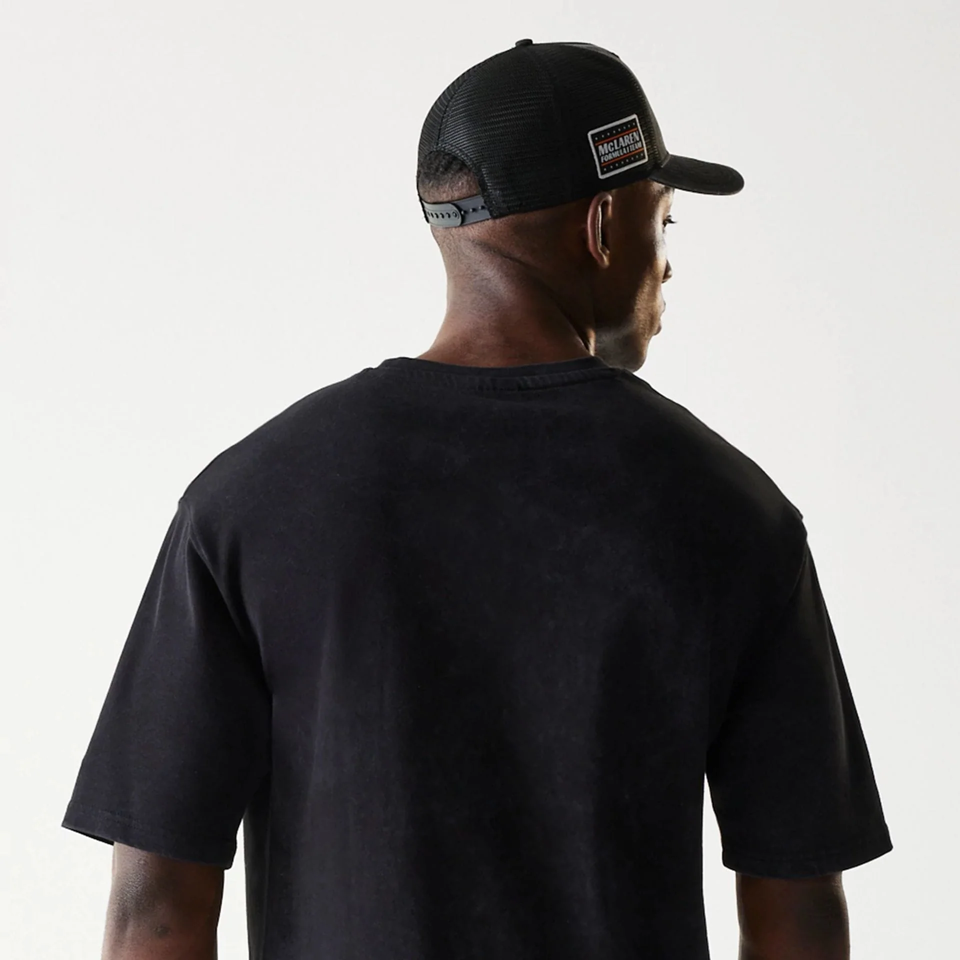 McLaren Racing Wordmark Black Oversized T-Shirt - Image 7