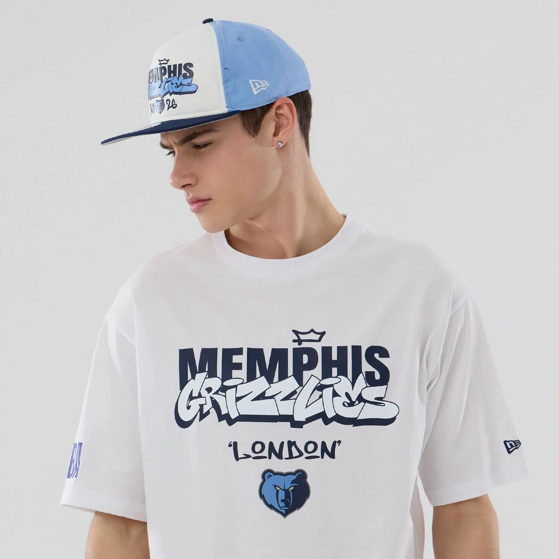 Memphis Grizzlies NBA London Game 2026 White Oversized T-Shirt - Image 6
